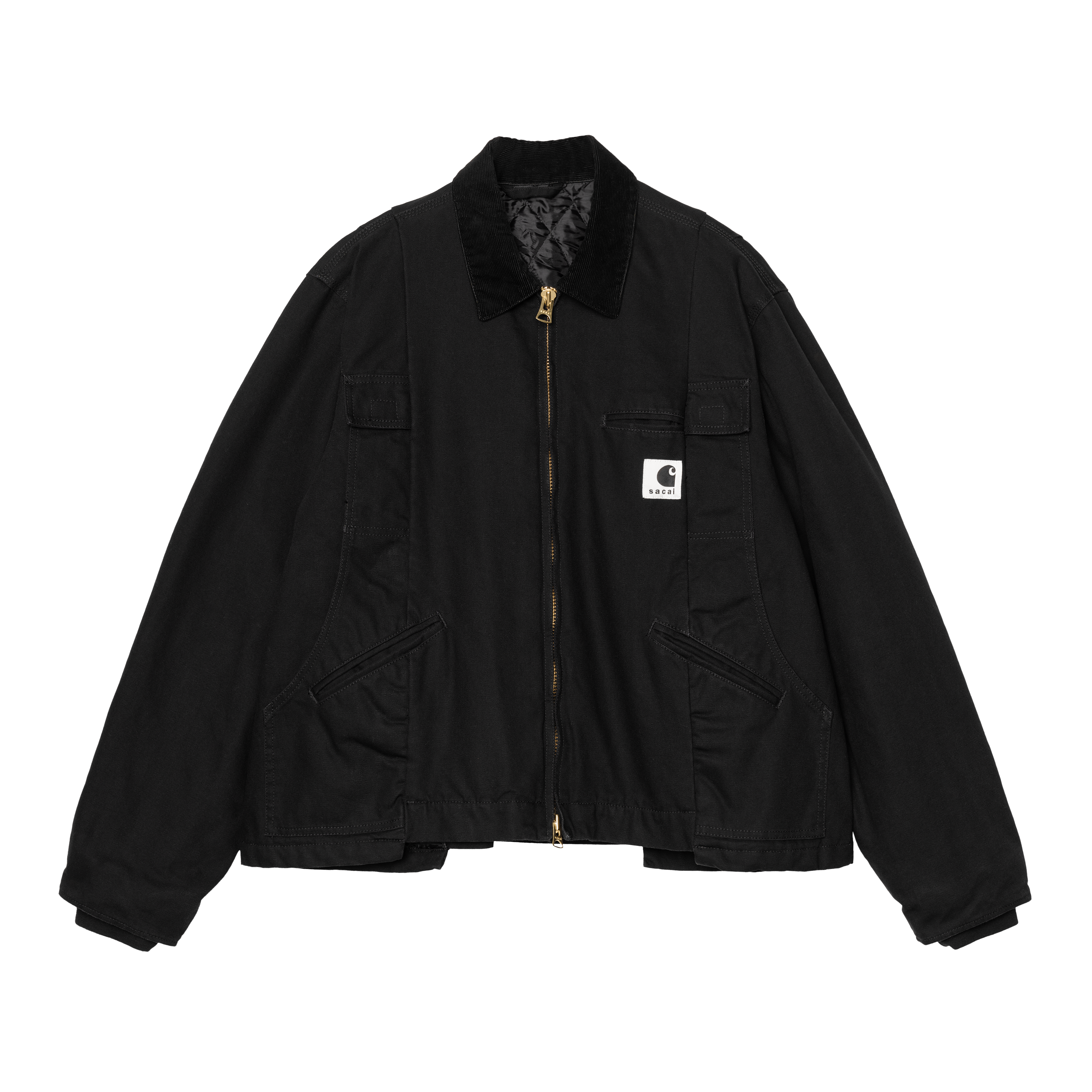 25aw sacai Carhartt WIP Duck Jacket 黒3 Carhartt WIP sacai x Carhartt WIP Washed Duck Puffer Jacket