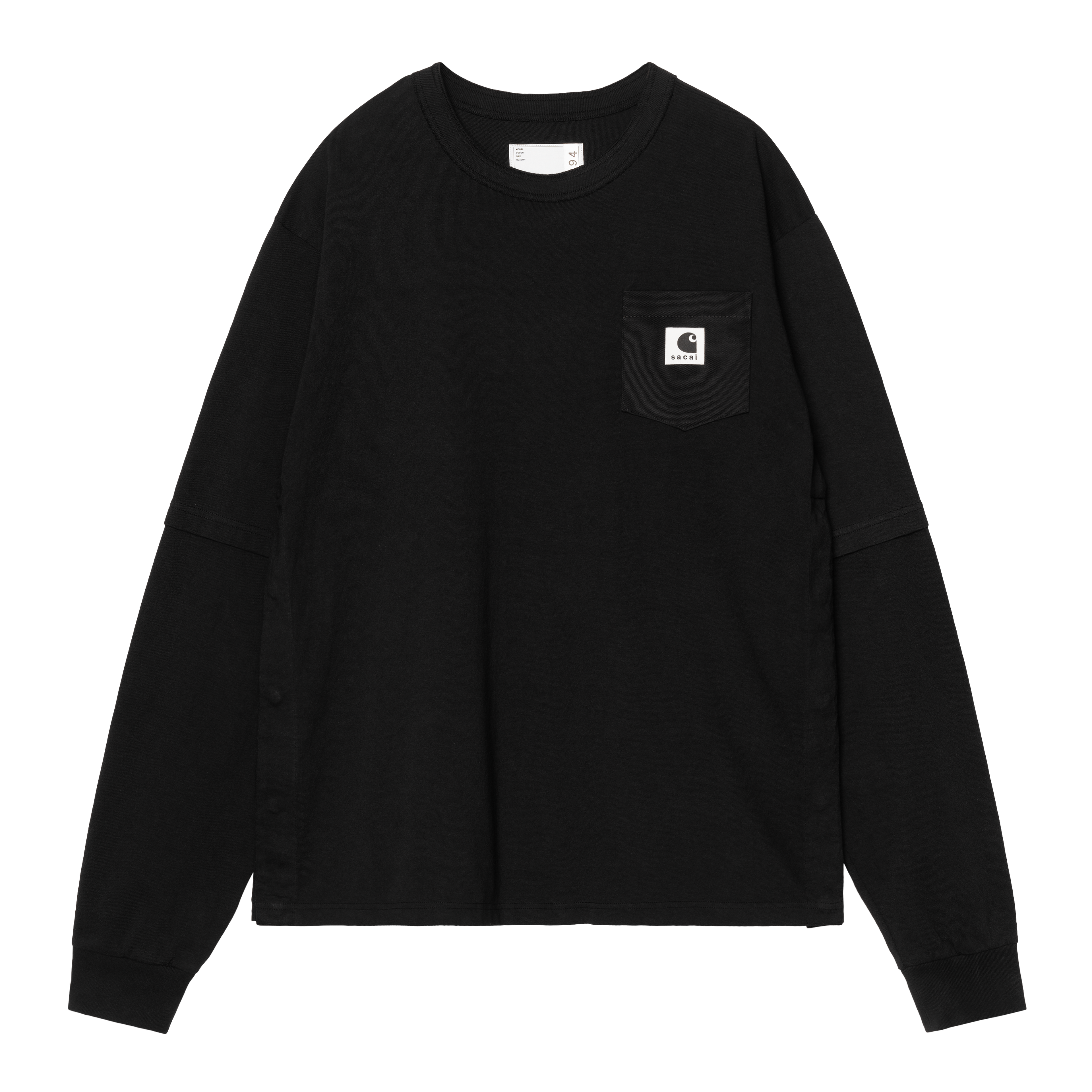 Carhartt WIP × sacai T-Shirt BLACK 3 Sacai x Carhartt WIP Cotton T-shirt | Black | FARFETCH CA