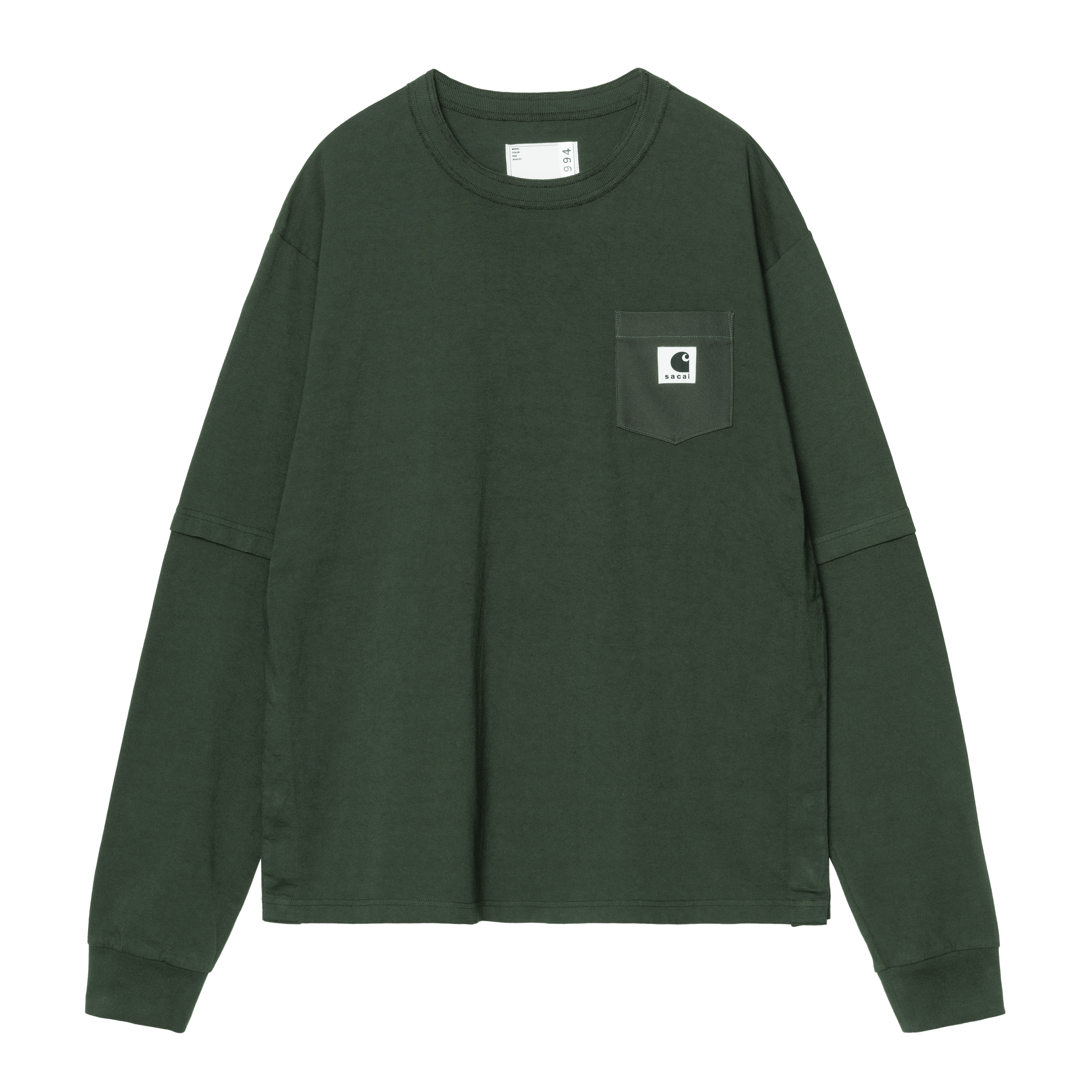 トップス Sacai Carhartt Cotton Jersey L/S T-Shirt Carhartt WIP Cotton Jersey L/S T-Shirt SACAI X CARHARTT WIP