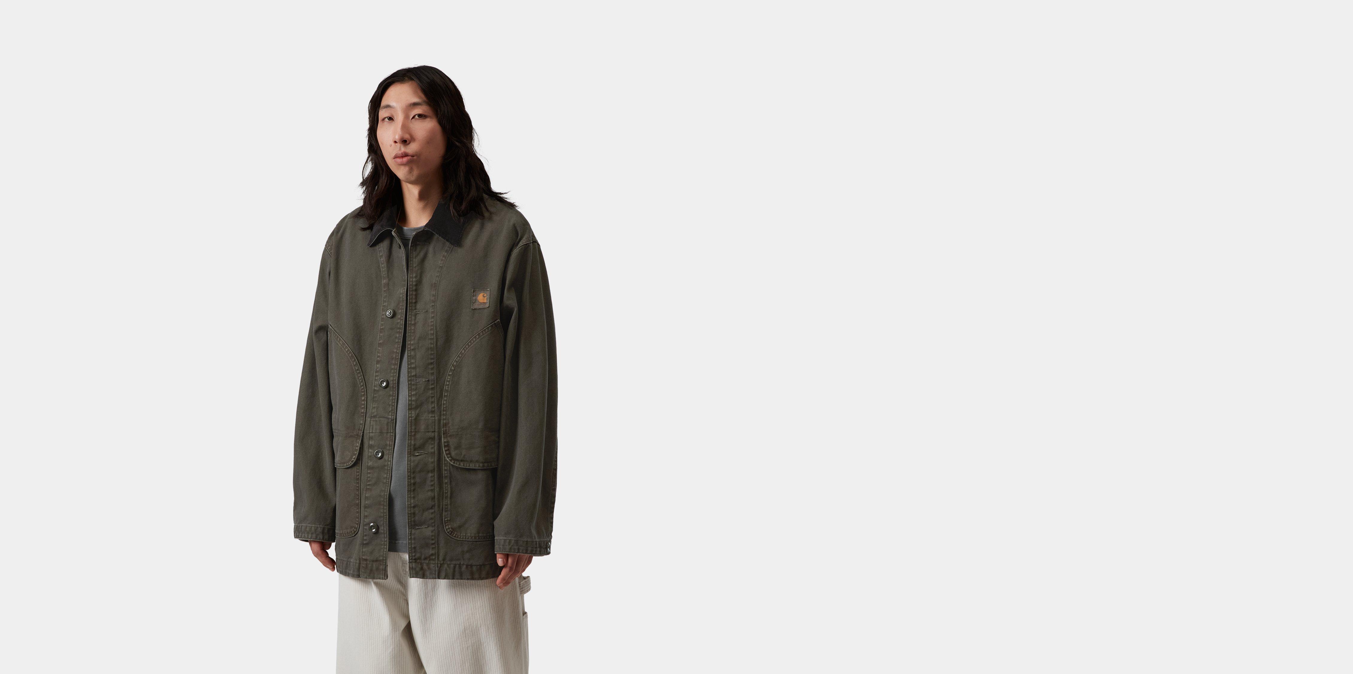 Carhartt WIP Prescott Coat Oxide Green / Black garment dyed | XS | Men