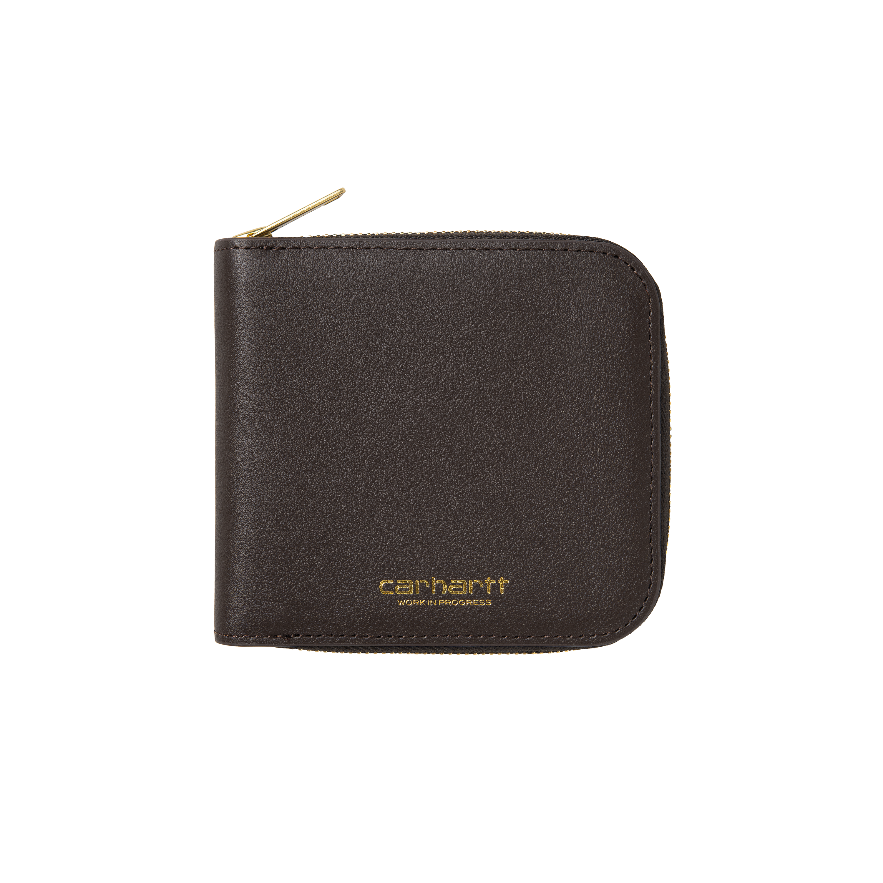 Carhartt WIP Leather Wallet Tobacco / Gold | brown
