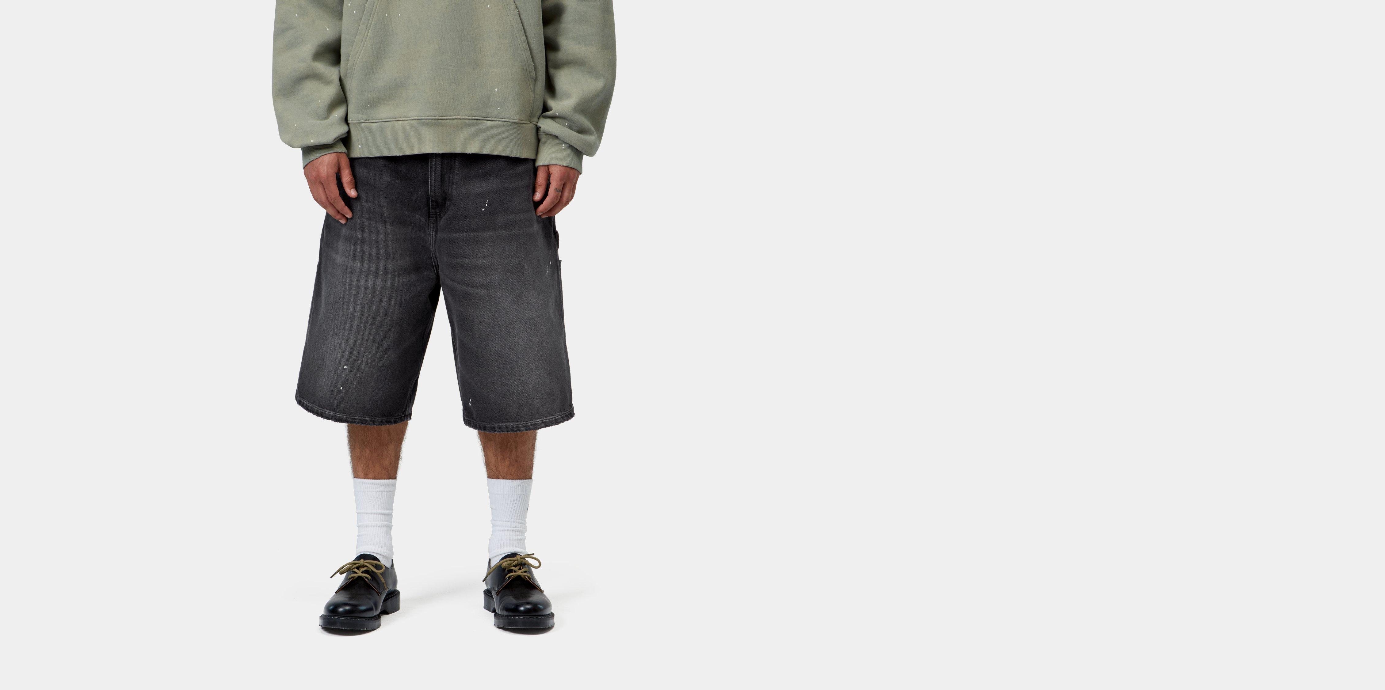 Carhartt WIP OG Single Knee Short Black destroy wash, splatter | M | Men