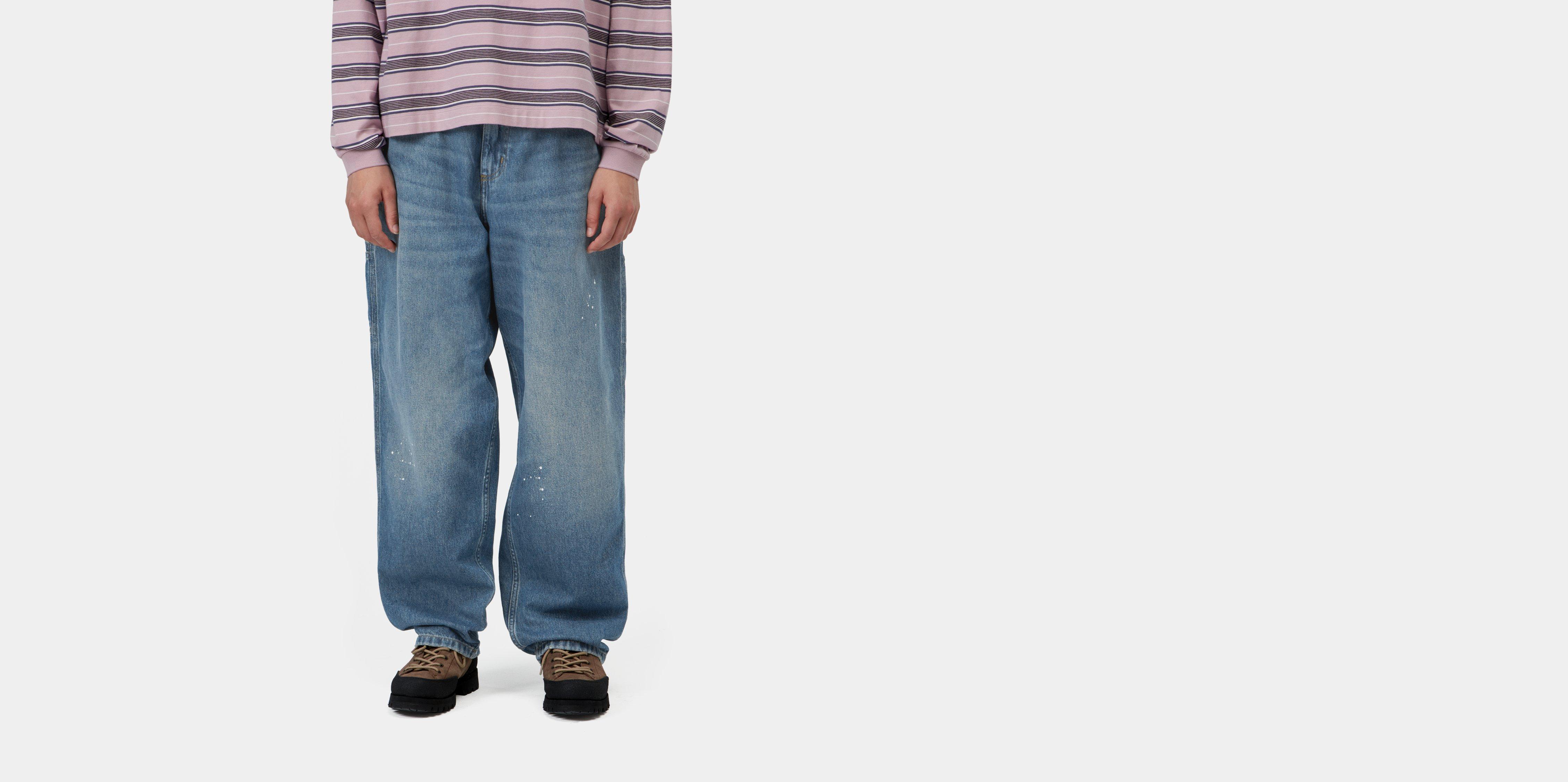 Carhartt WIP W' OG Single Knee Pant Blue destroy wash, splatter | XS | Women