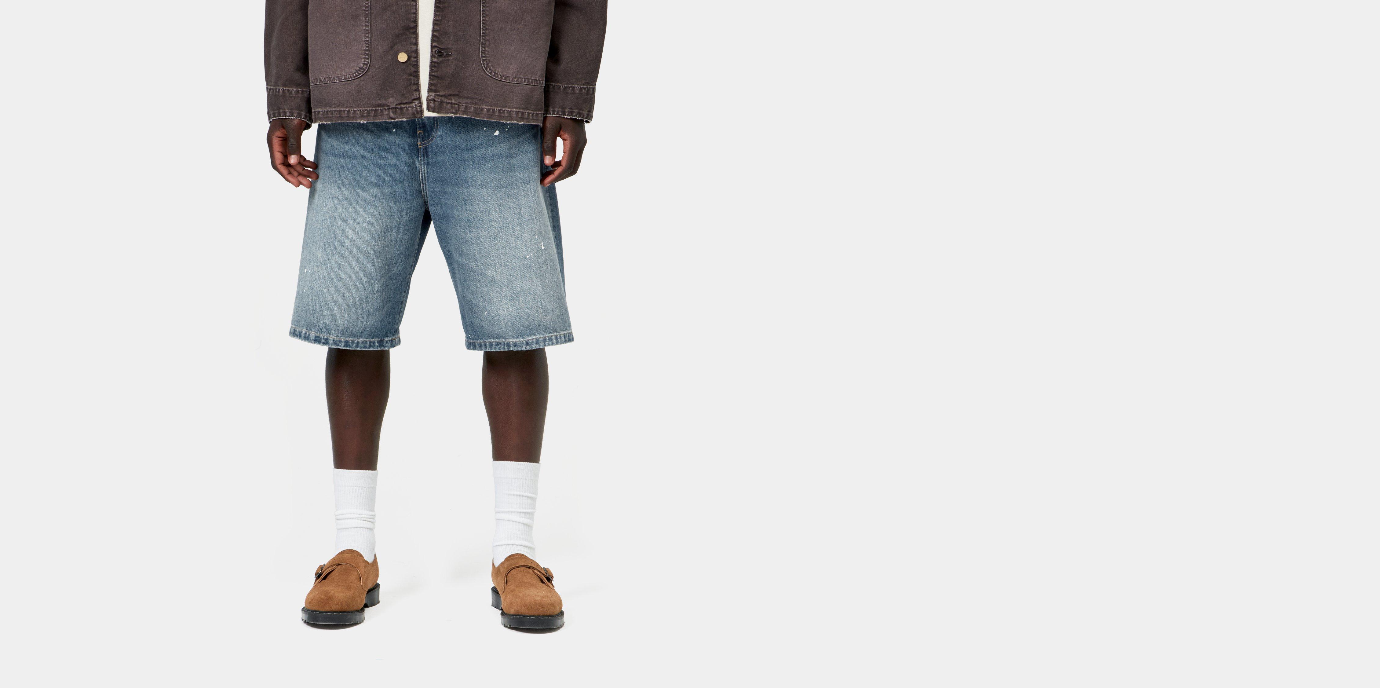 Carhartt WIP Landon Short Blue destroy wash, splatter | 32 | Men