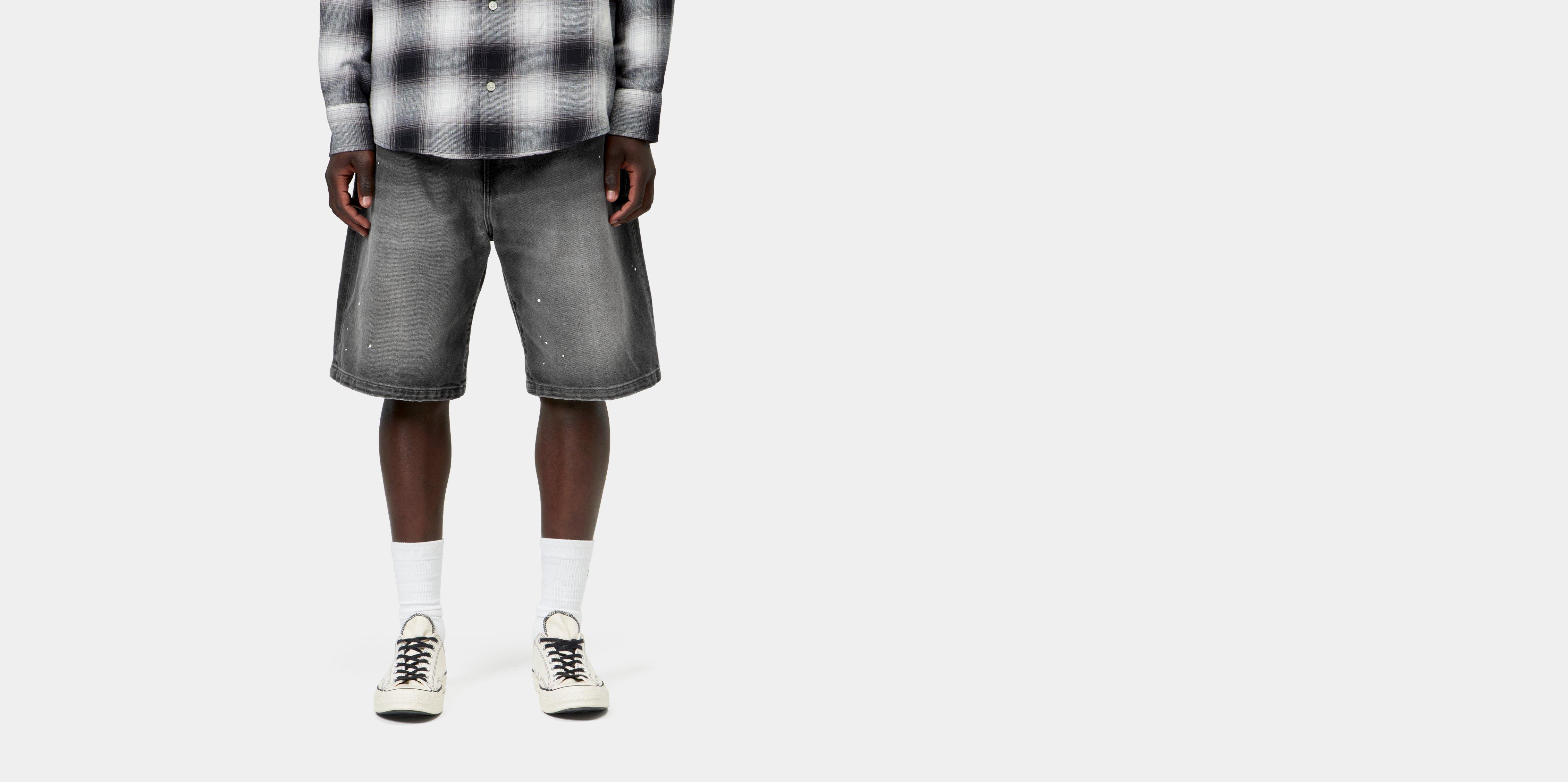 Carhartt WIP Landon Short Black destroy wash, splatter | 40 | Men