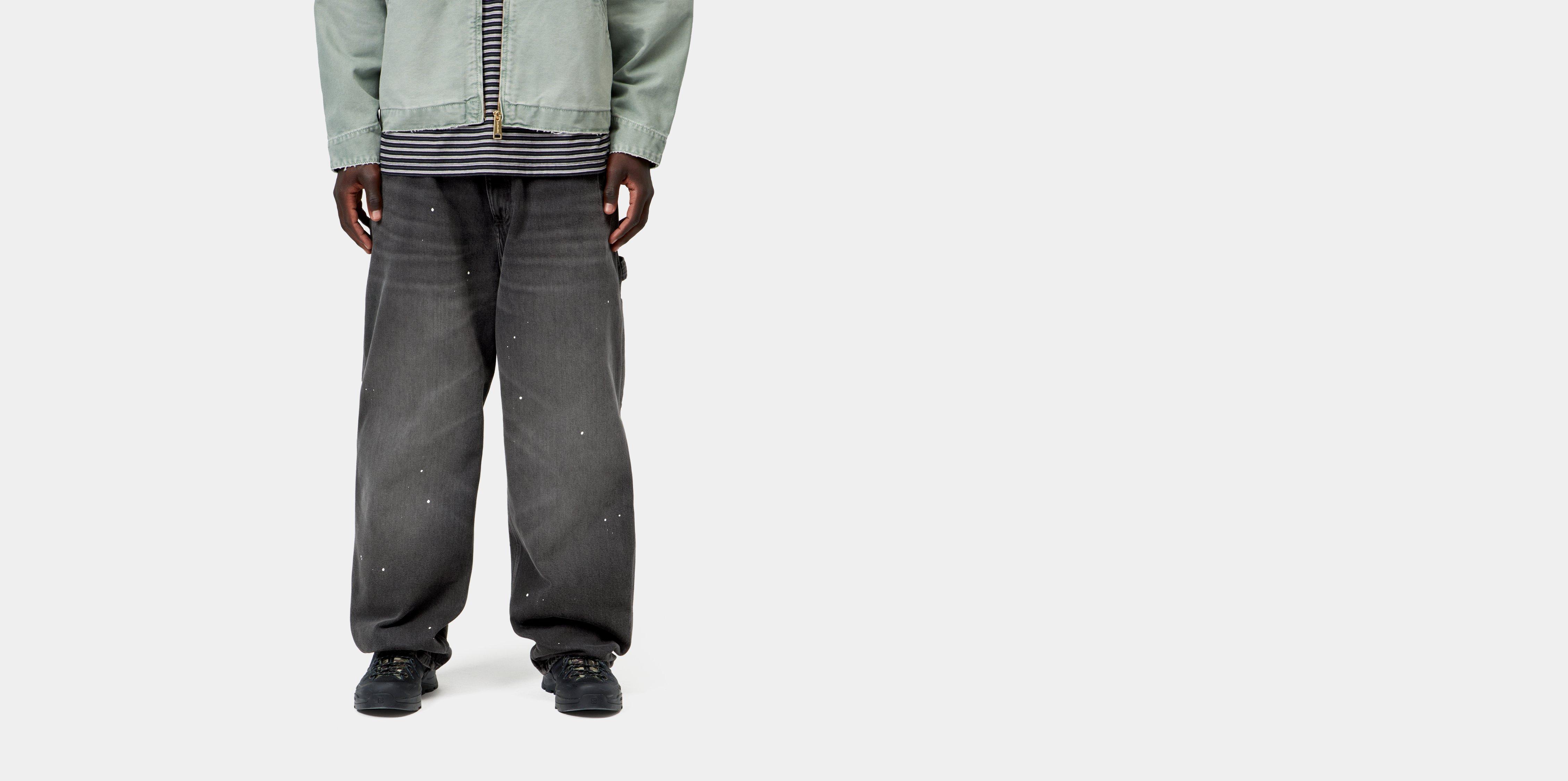 Carhartt WIP OG Single Knee Pant Black destroy wash, splatter | M | Men