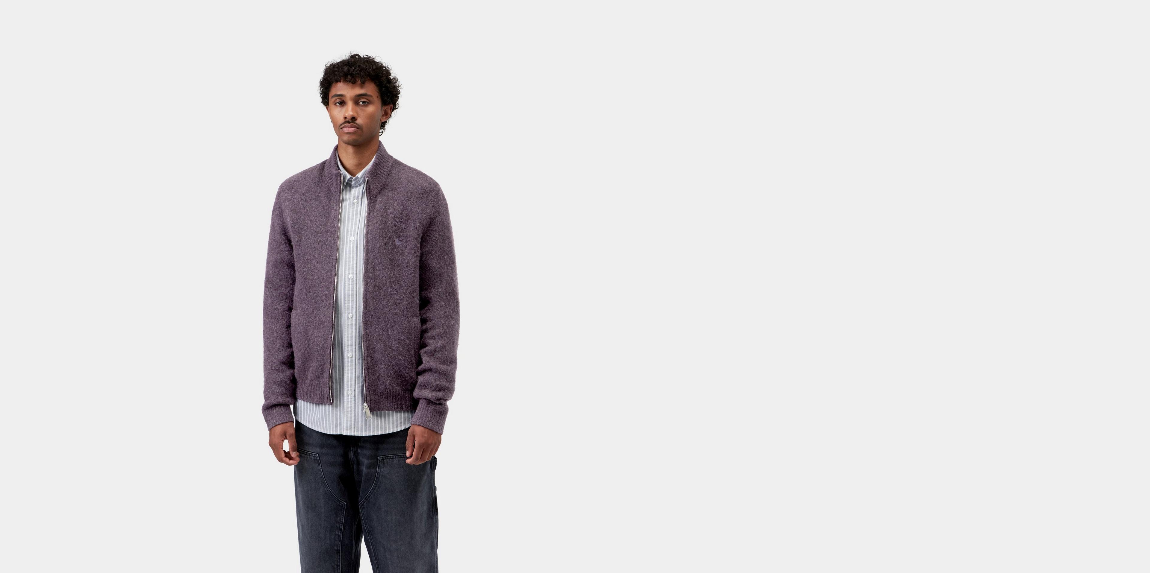 Carhartt WIP Curtis Sweater Jacket, Tangled Shady Purple