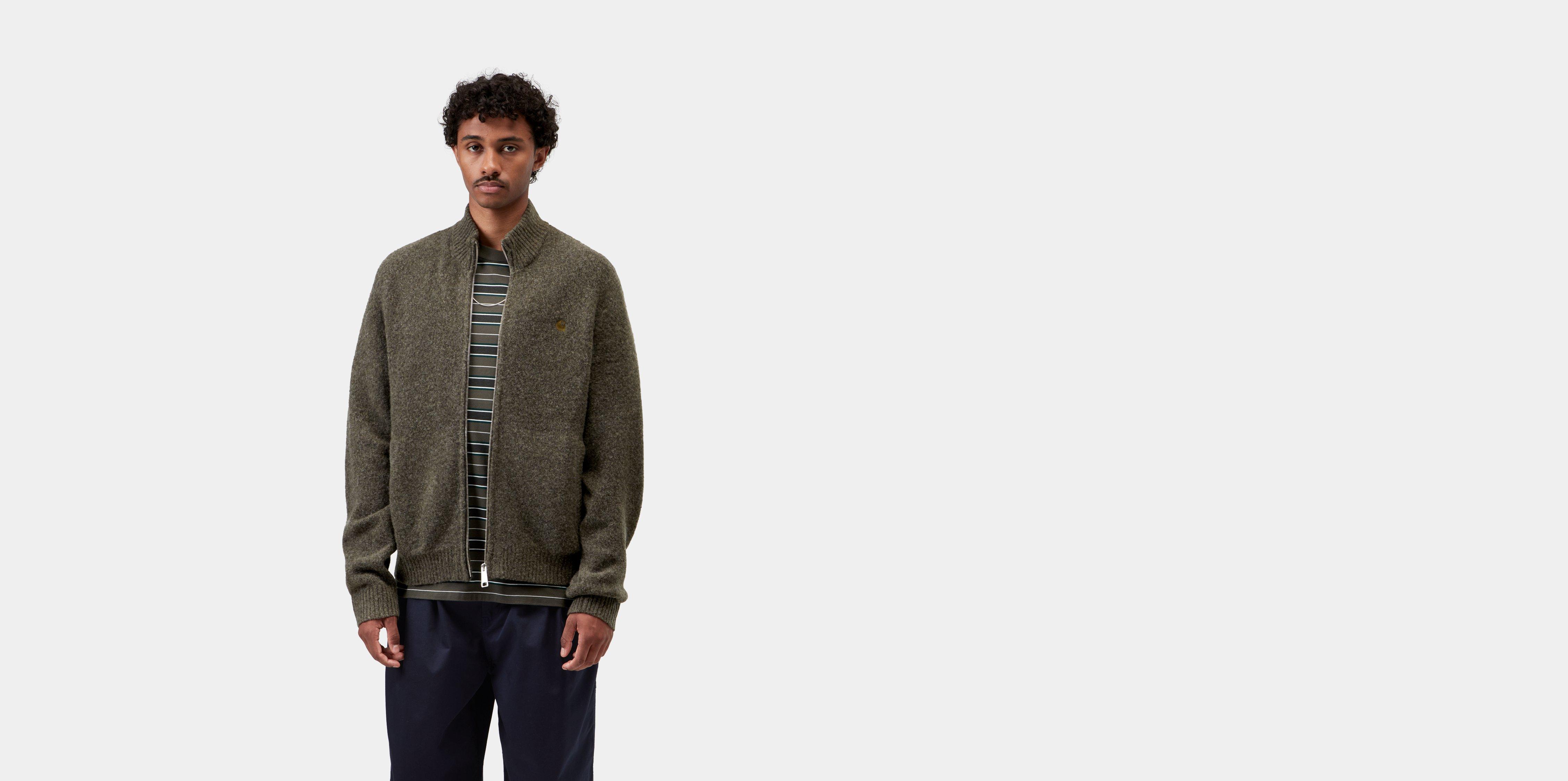 Carhartt WIP Curtis Sweater Jacket Tangled Shungite | black | XL | Men