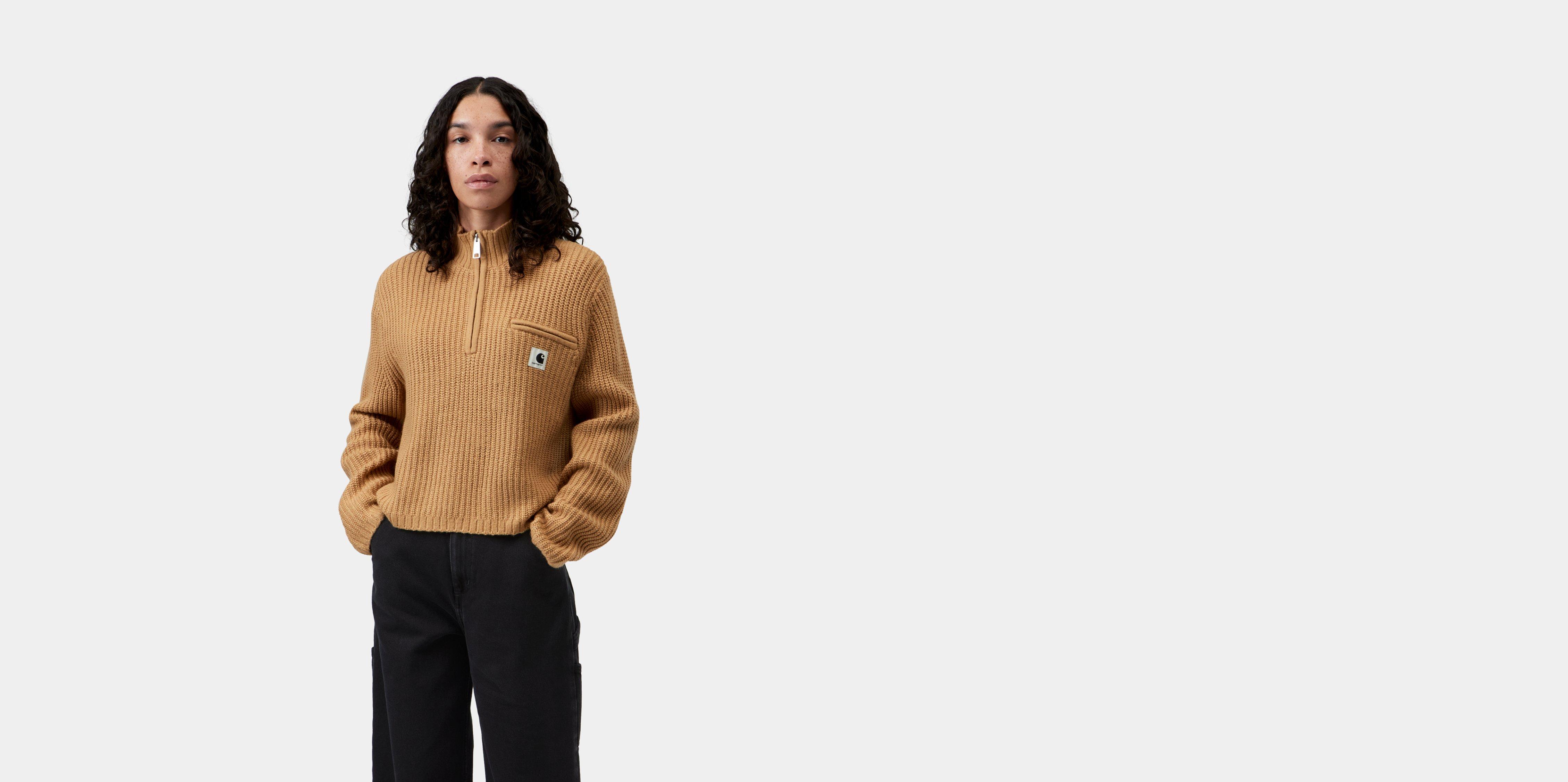 Carhartt WIP W' Detroit Half Zip Sweater WIP Dusty H | brown | M | Women
