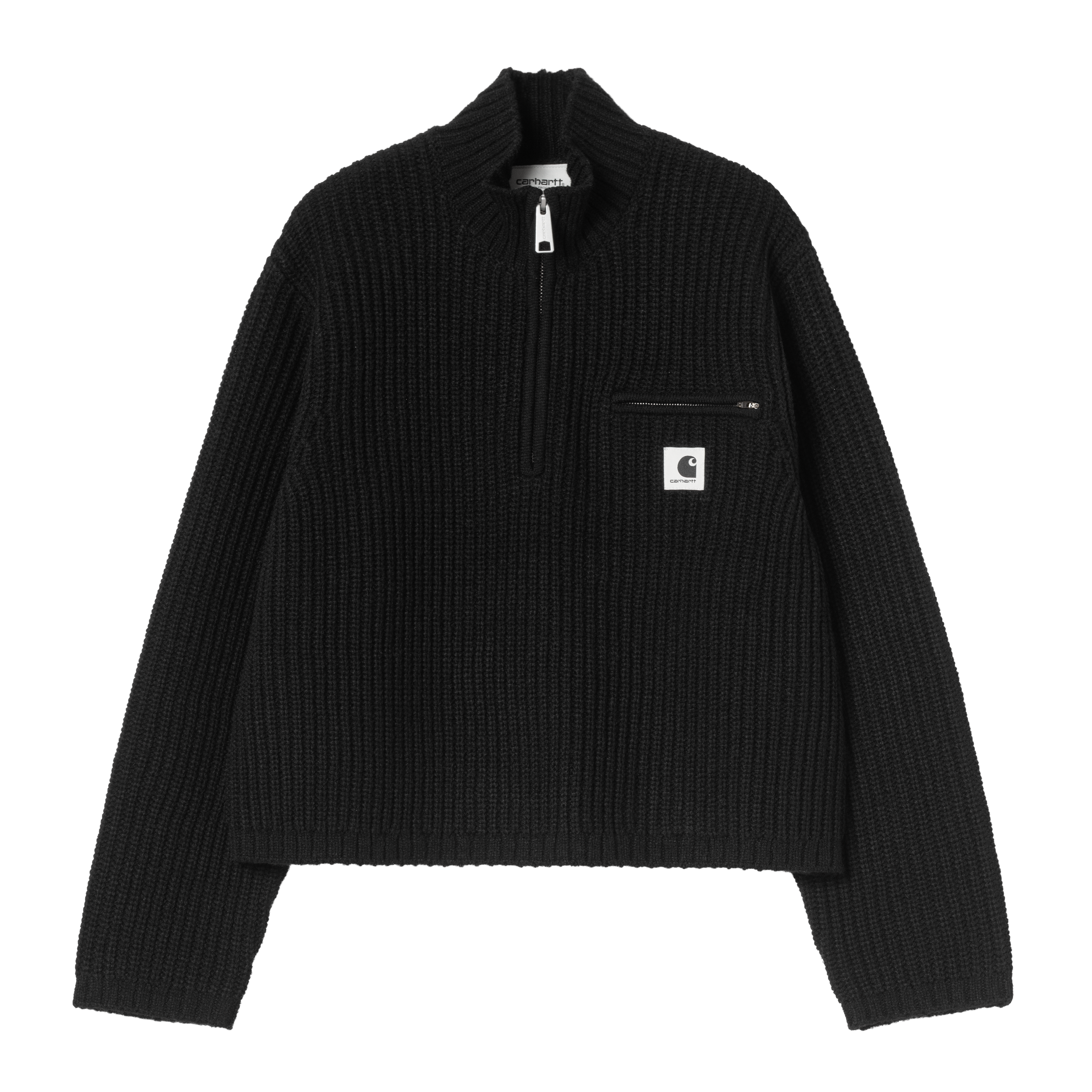 Carhartt WIP Women's Detroit Half Zip Sweater, Black | Official
