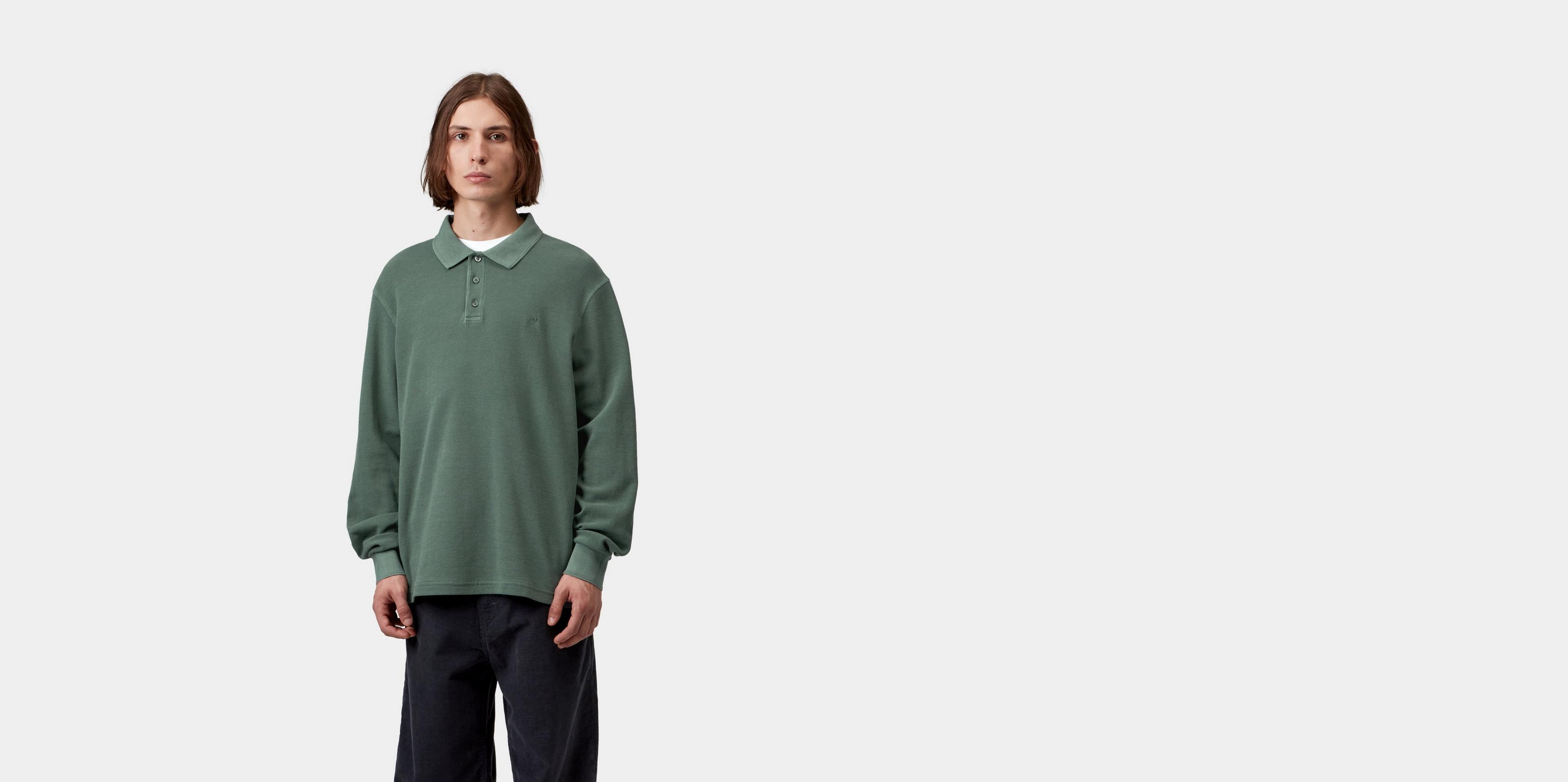 Carhartt WIP L/S Waffle Rugby Shirt, Dark Scarab | Official Online