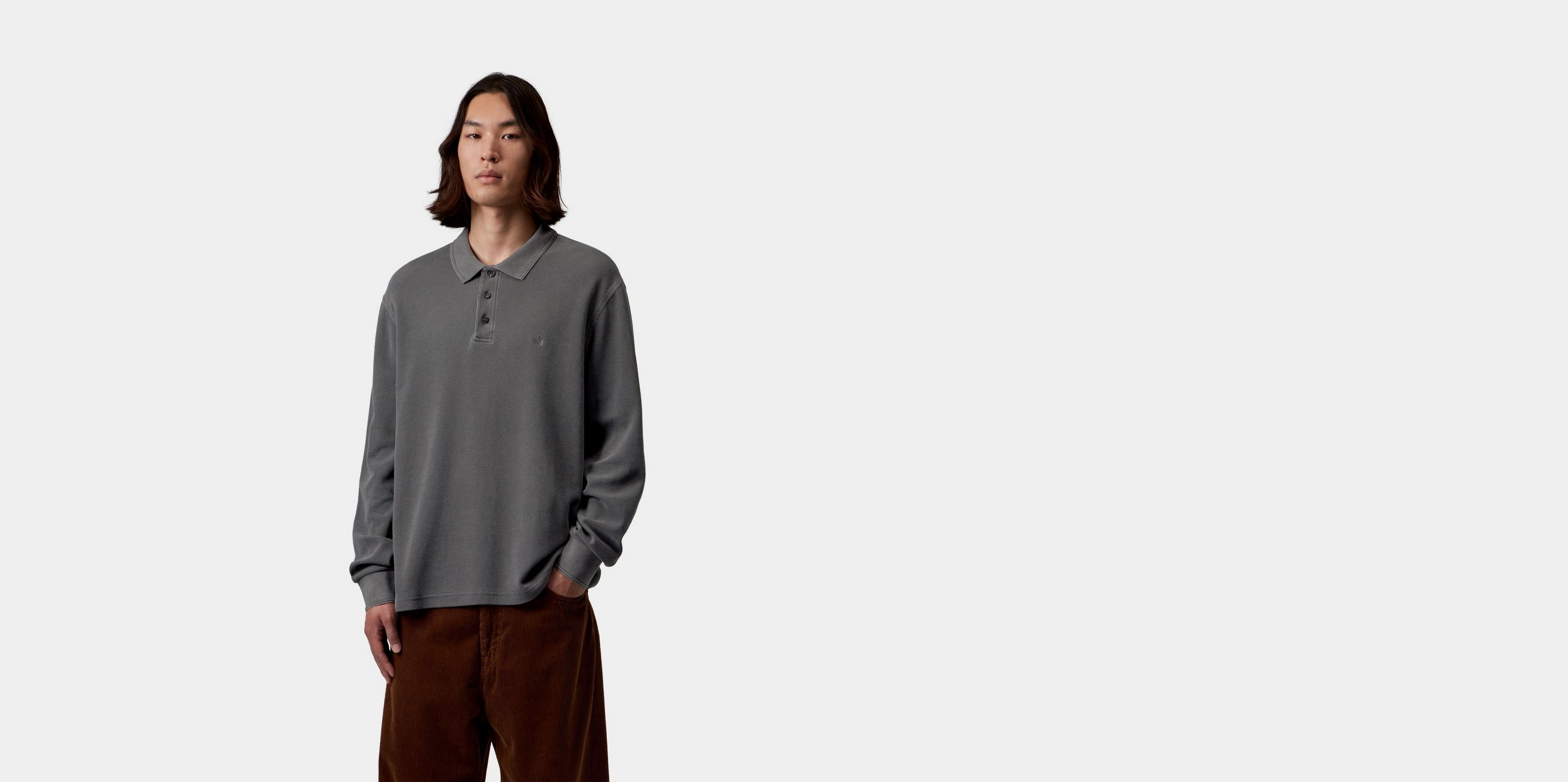 Carhartt WIP L/S Waffle Rugby Shirt, Black | Official Online Store