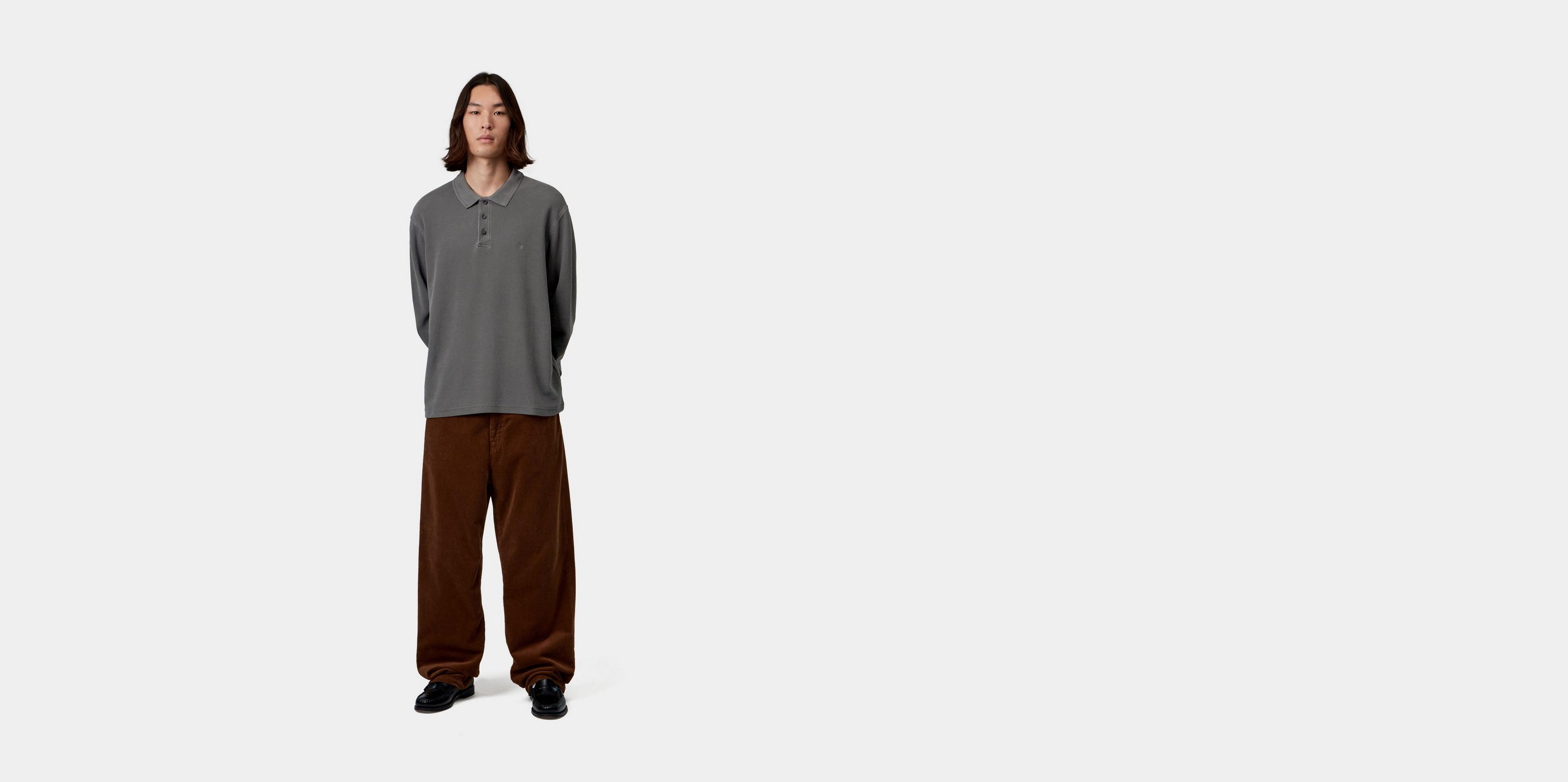 Carhartt WIP L/S Waffle Rugby Shirt, Black | Official Online Store