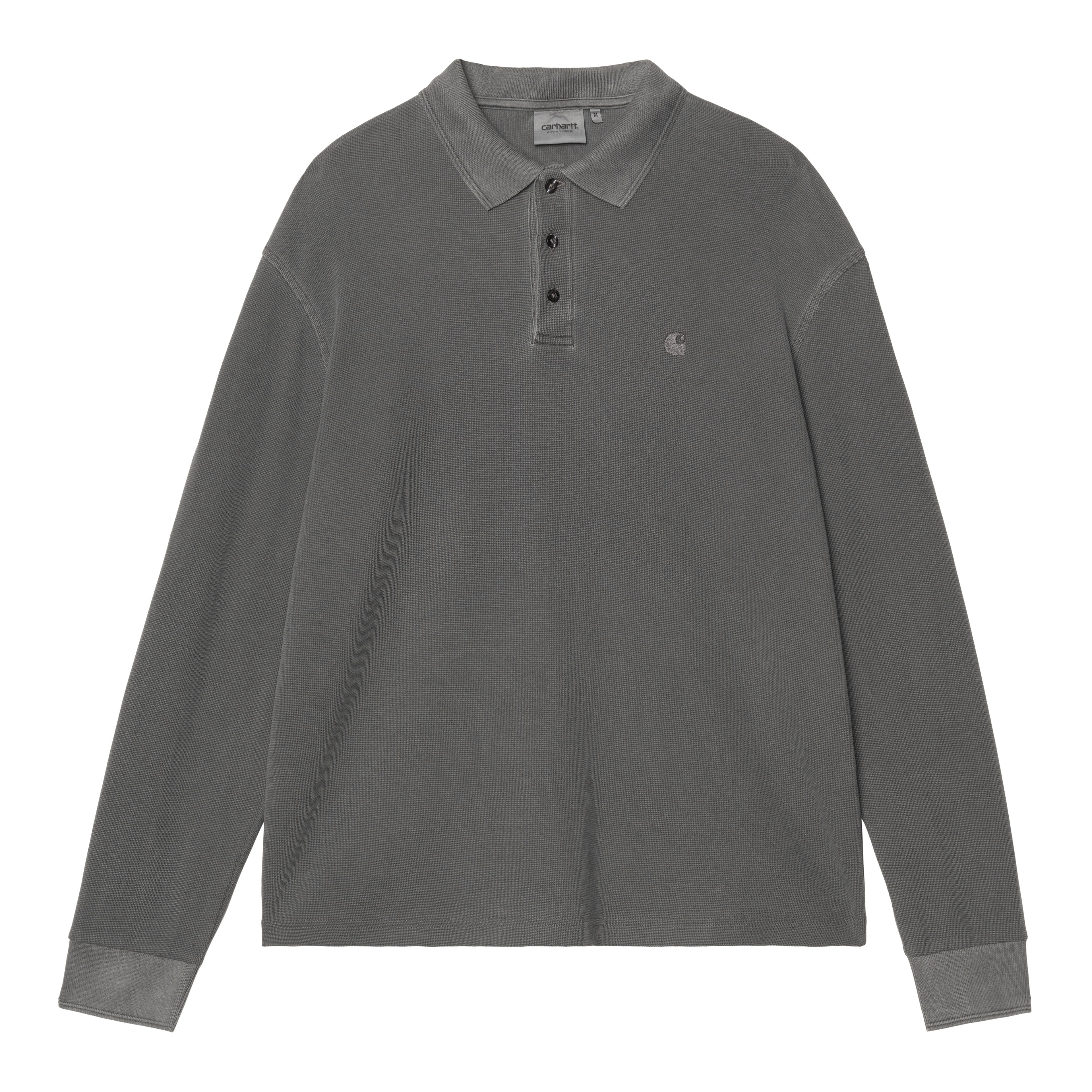 Carhartt WIP L/S Waffle Rugby Shirt, Black | Official Online Store