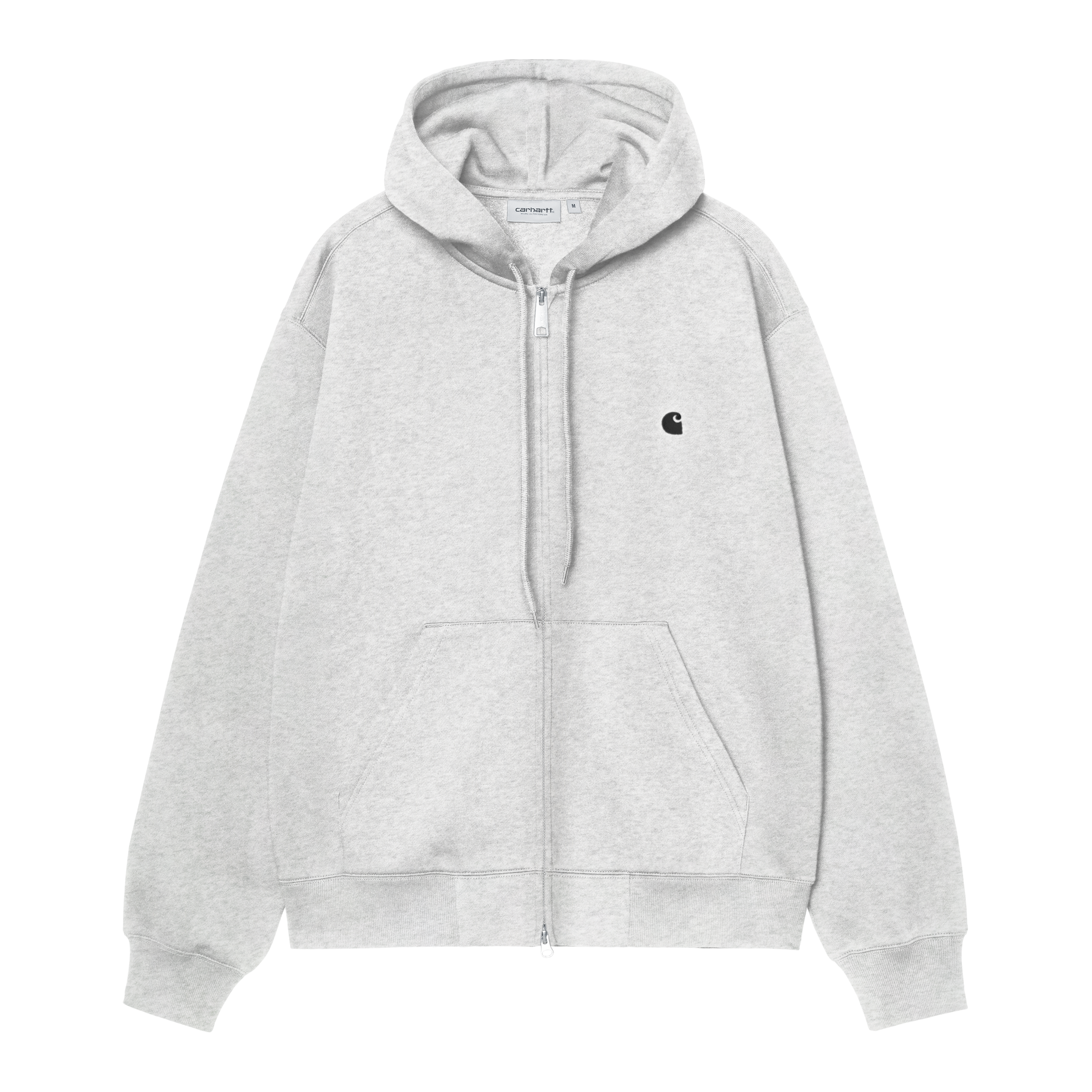 Carhartt WIP Hooded Mack Sweat Jacket, Ash Heather / Black