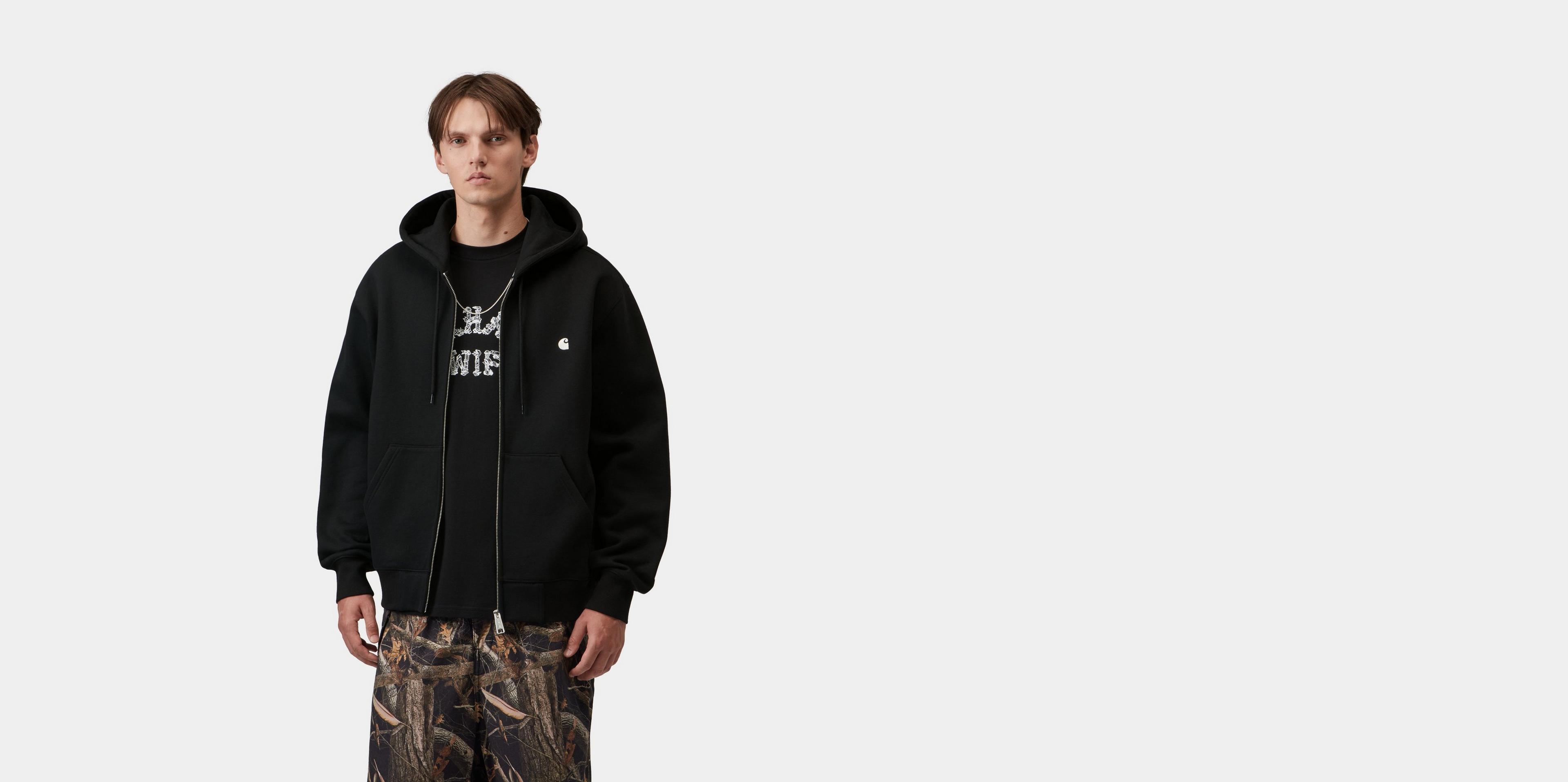 Carhartt WIP Hooded Mack Sweat Jacket, Black / Wax | Official
