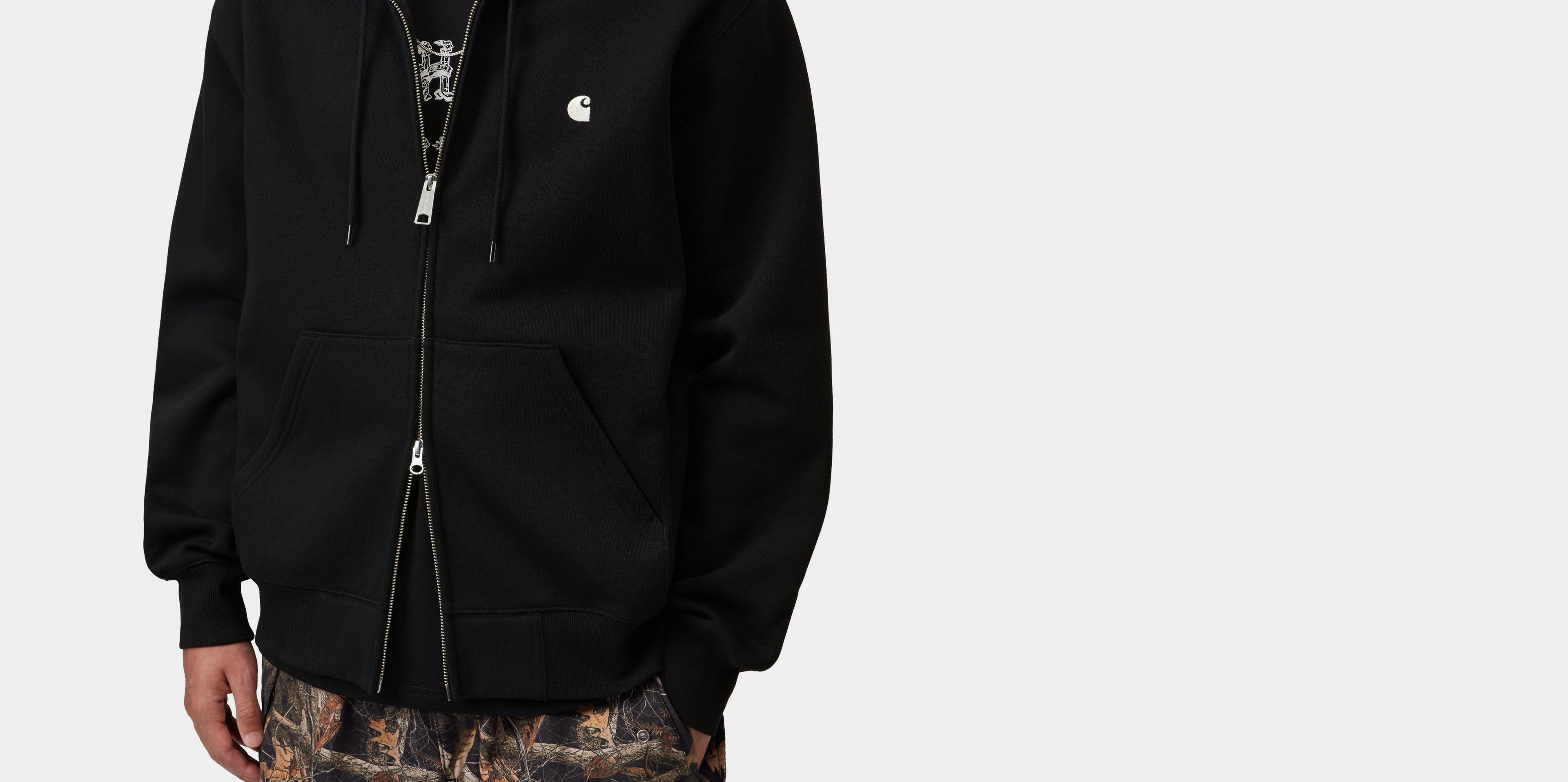 Carhartt WIP Hooded Mack Sweat Jacket, Black / Wax | Official