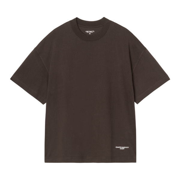 S/S Magazine Script T-Shirt Tobacco / White