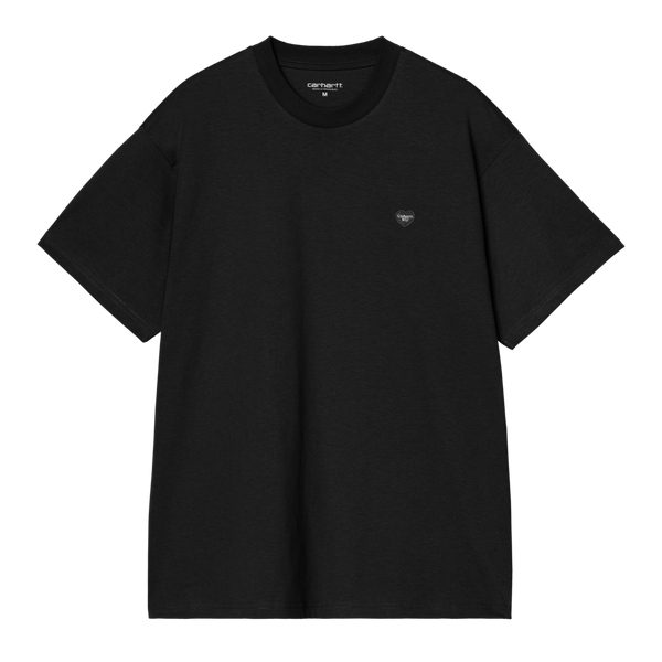 S/S Small Heart T-Shirt Black / Black