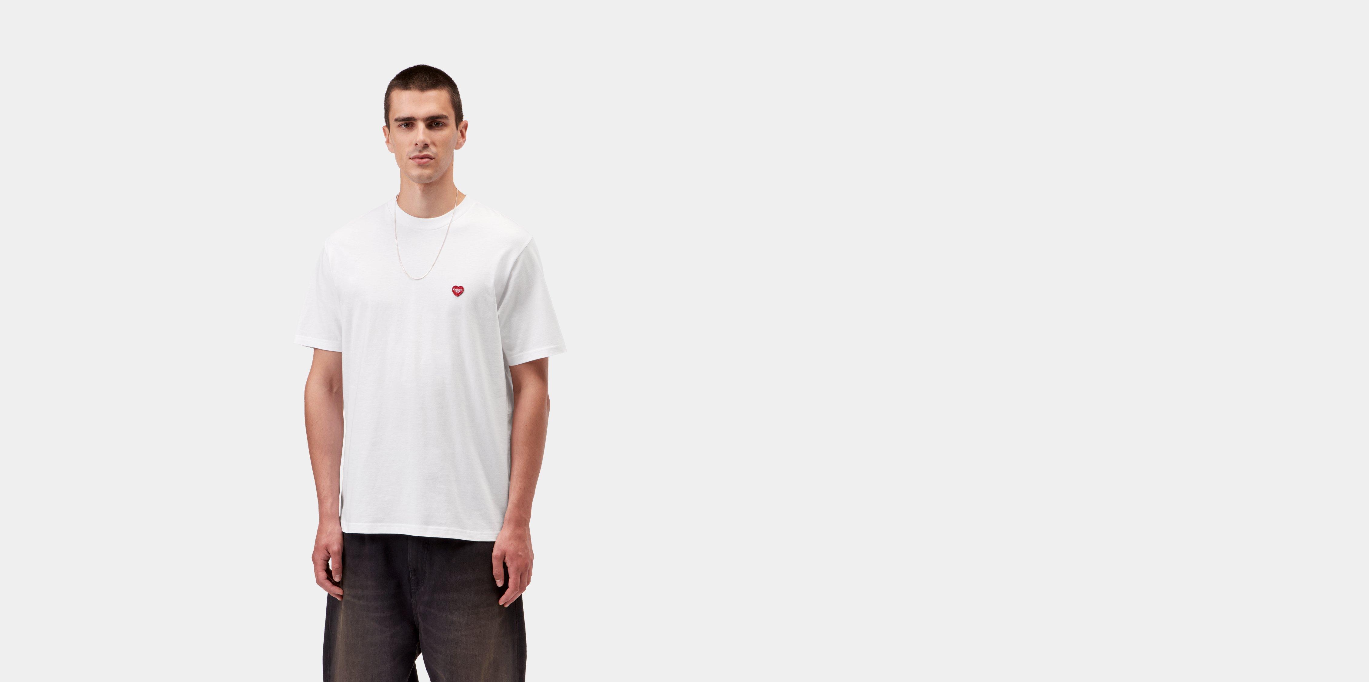 Carhartt WIP S/S Small Heart T-Shirt White / Red | XS | Men