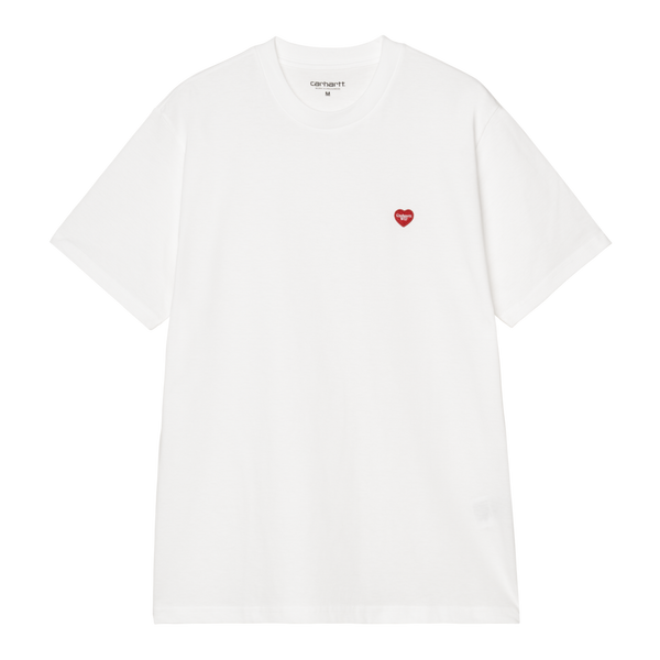 S/S Small Heart T-Shirt White / Red
