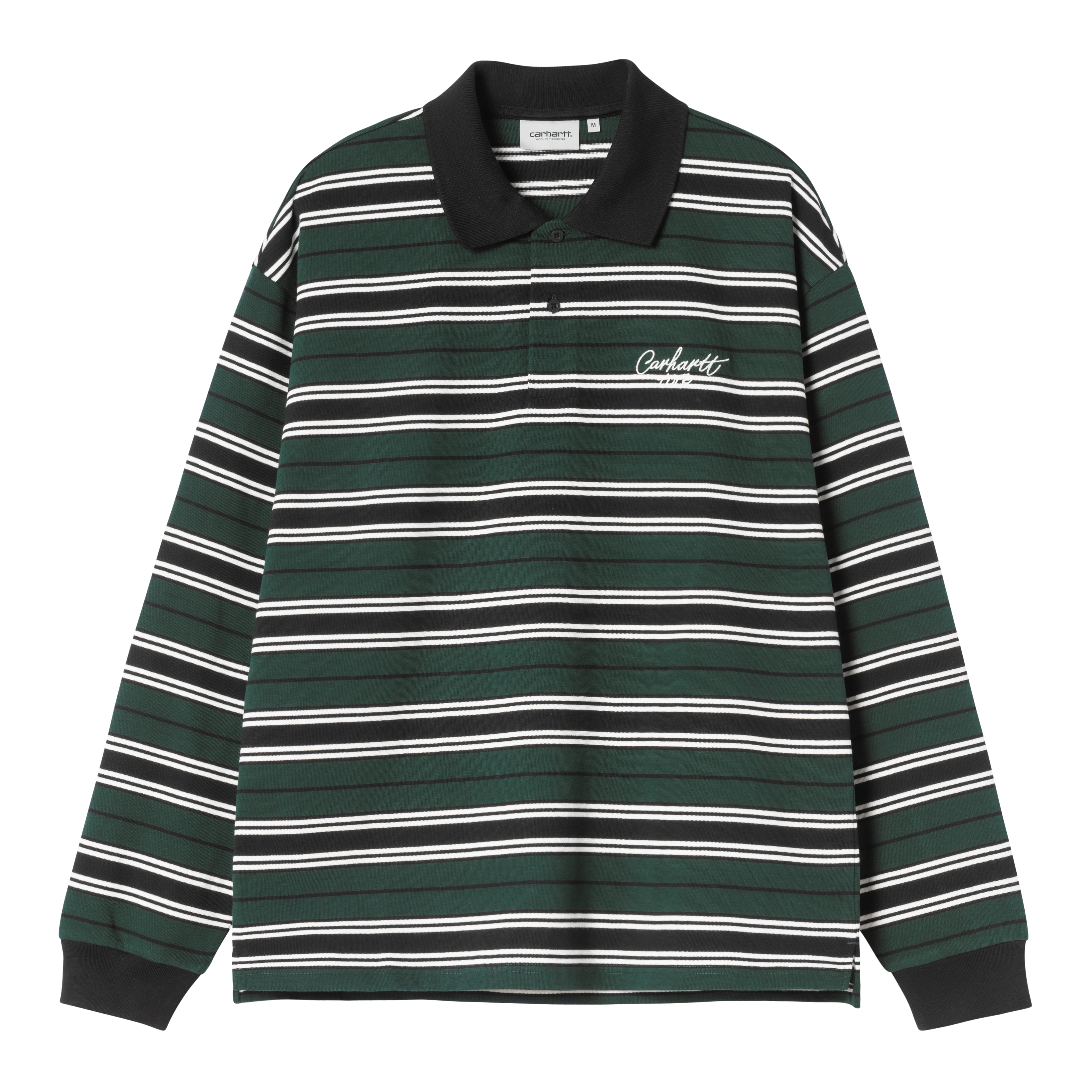 Carhartt WIP L/S Devitt Rugby Shirt, Devitt Stripe, Dark Scarab