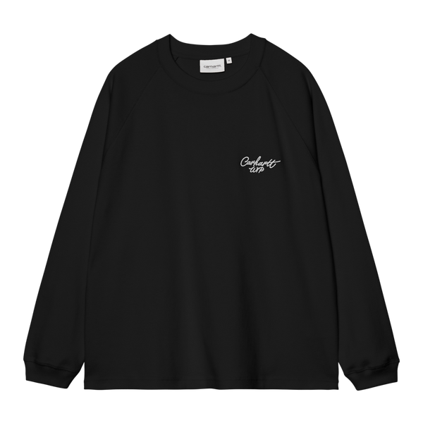 L/S Signature Rib T-Shirt Black / White