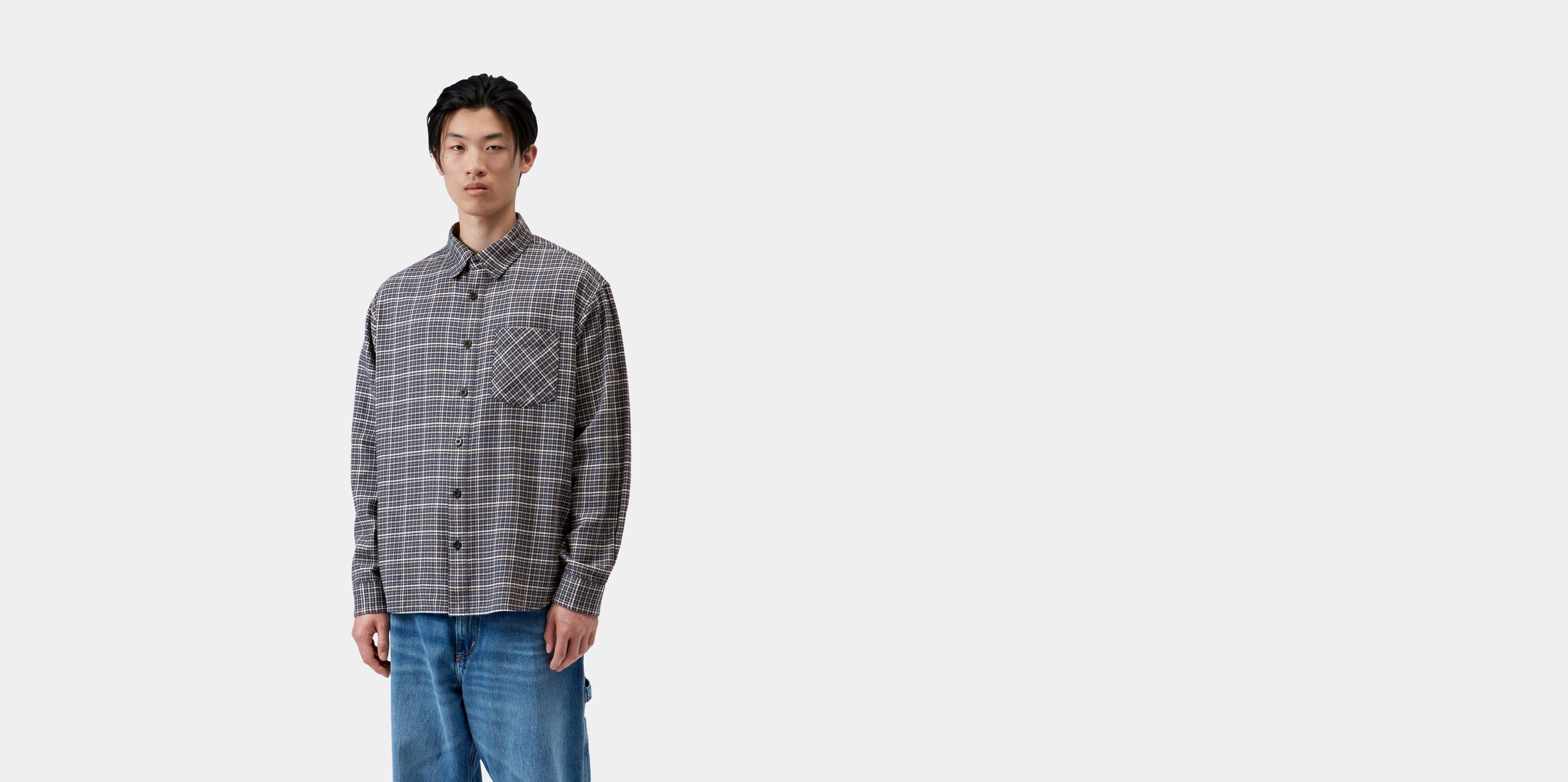 Carhartt WIP L/S Todrick Shirt Todrick Houndstooth, Icesheet | green | XXL | Men