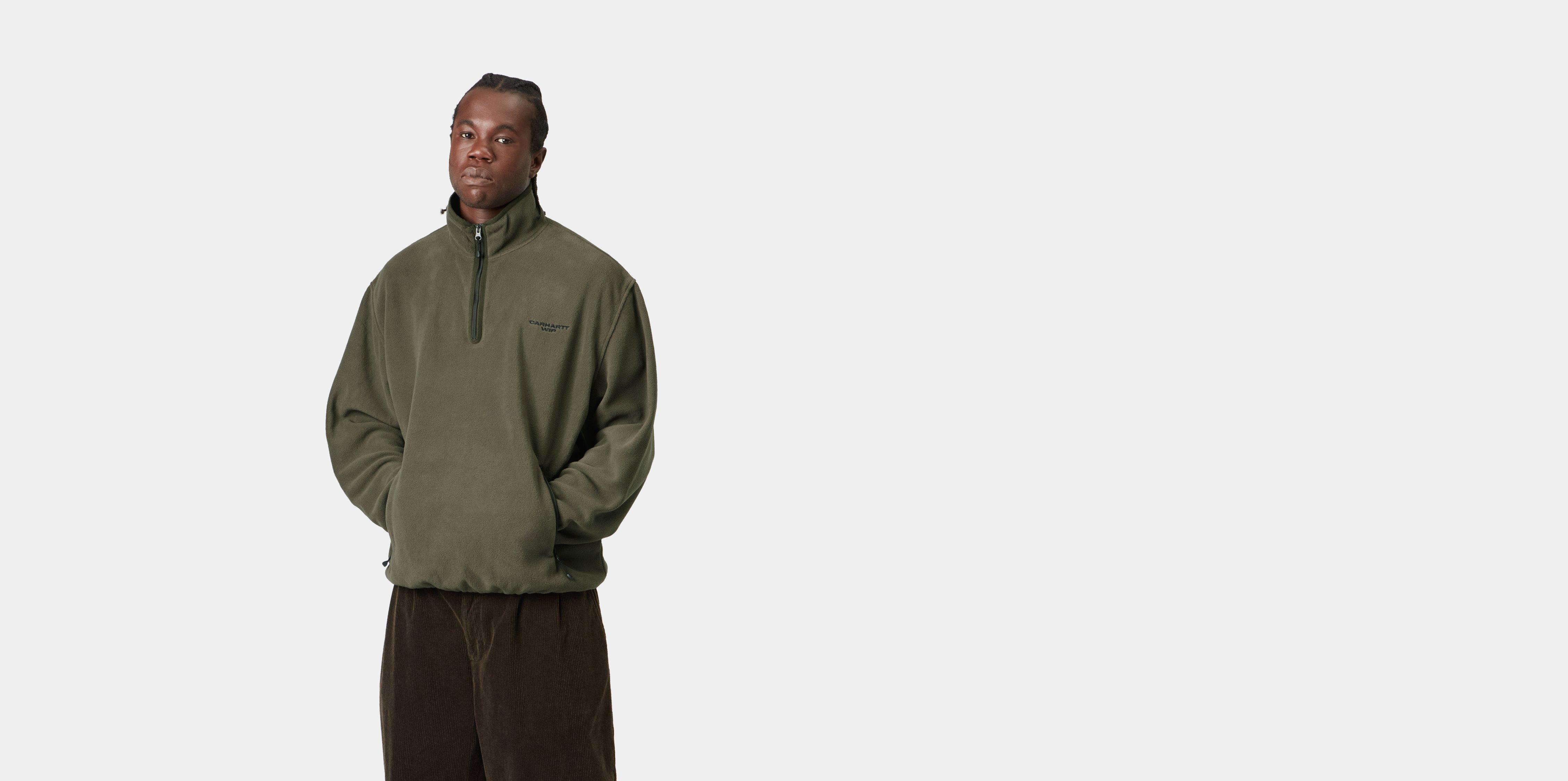 Carhartt WIP Edmore Half Zip Sweat Cypress / Black | green | XXL | Men