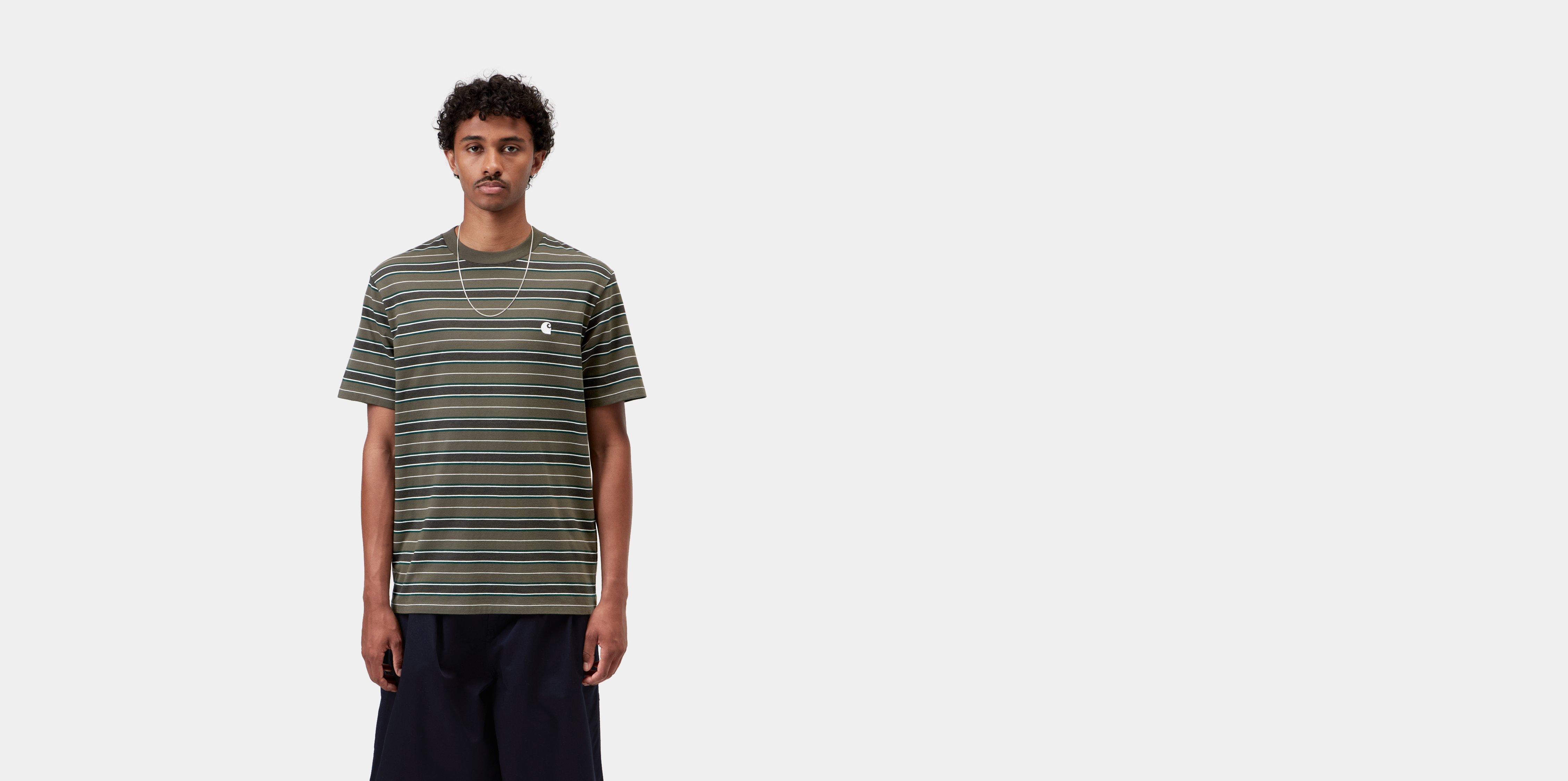 Carhartt WIP S/S Bronson T-Shirt Bronson Stripe, Cypress | green | S | Men
