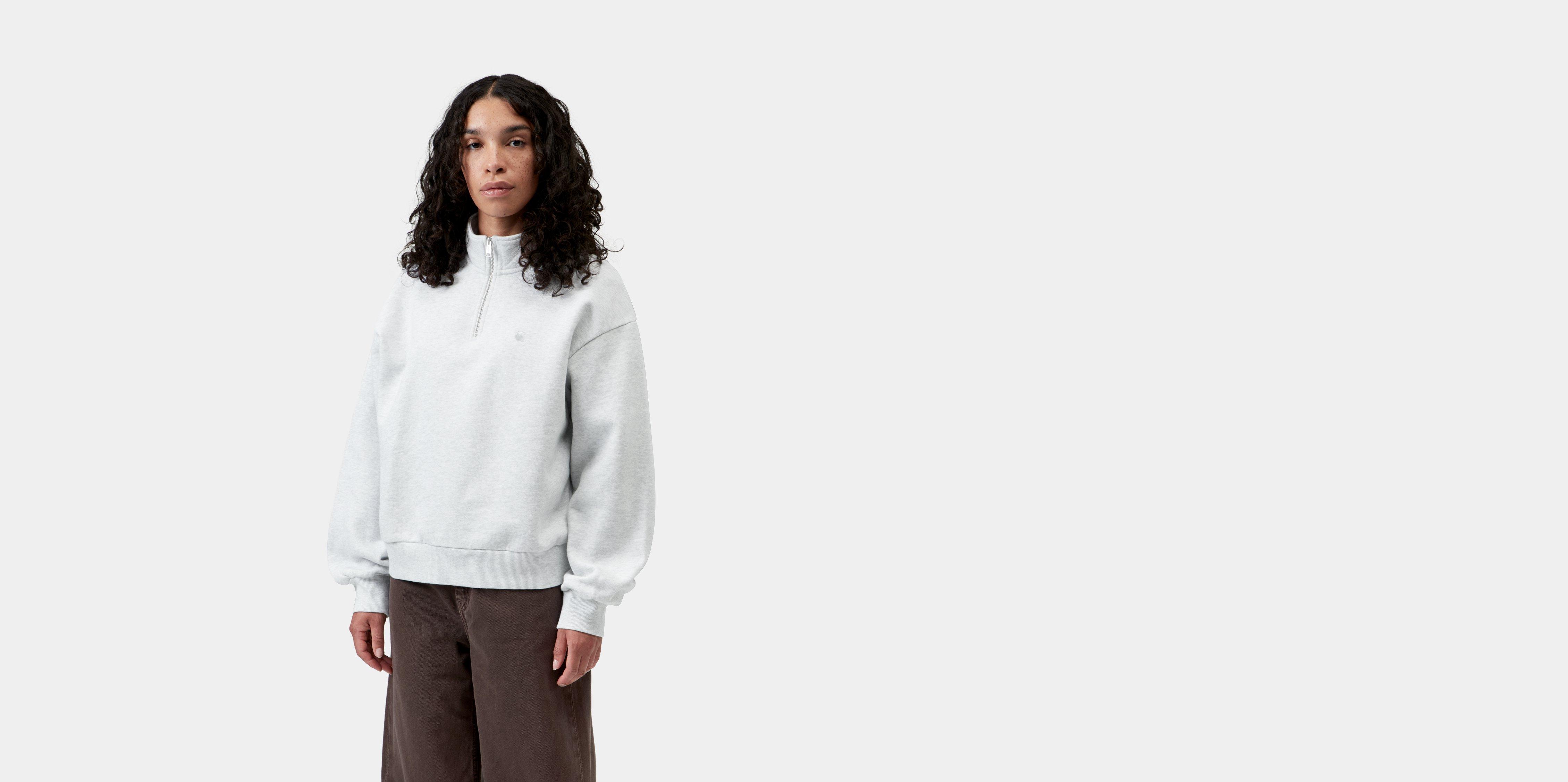 Carhartt WIP W' Casey High Neck Sweatshirt Ash Heather / Silver | grey | L | Women
