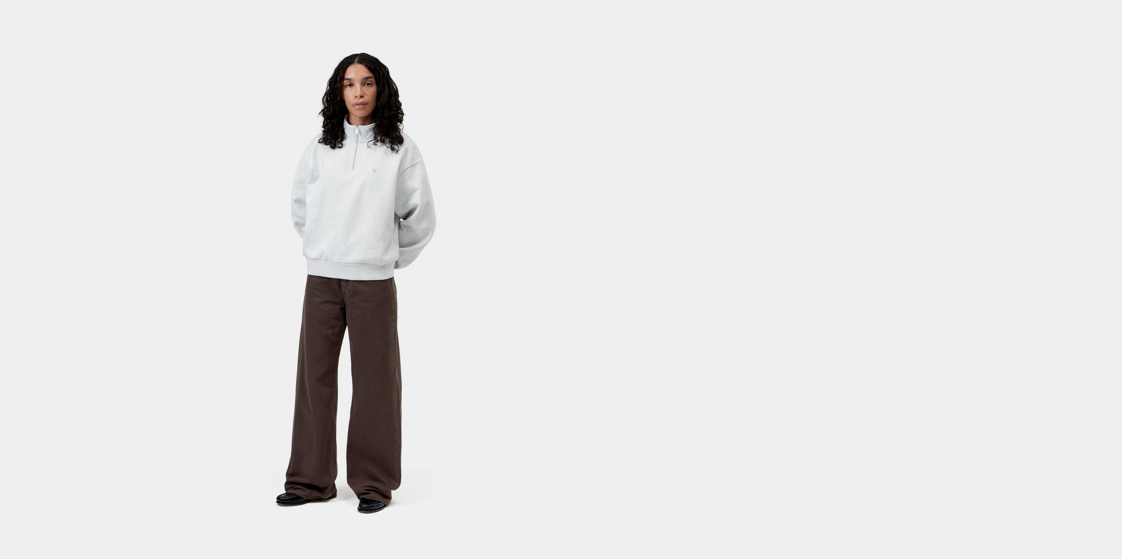 Carhartt WIP Women's Casey High Neck Sweatshirt, Ash Heather