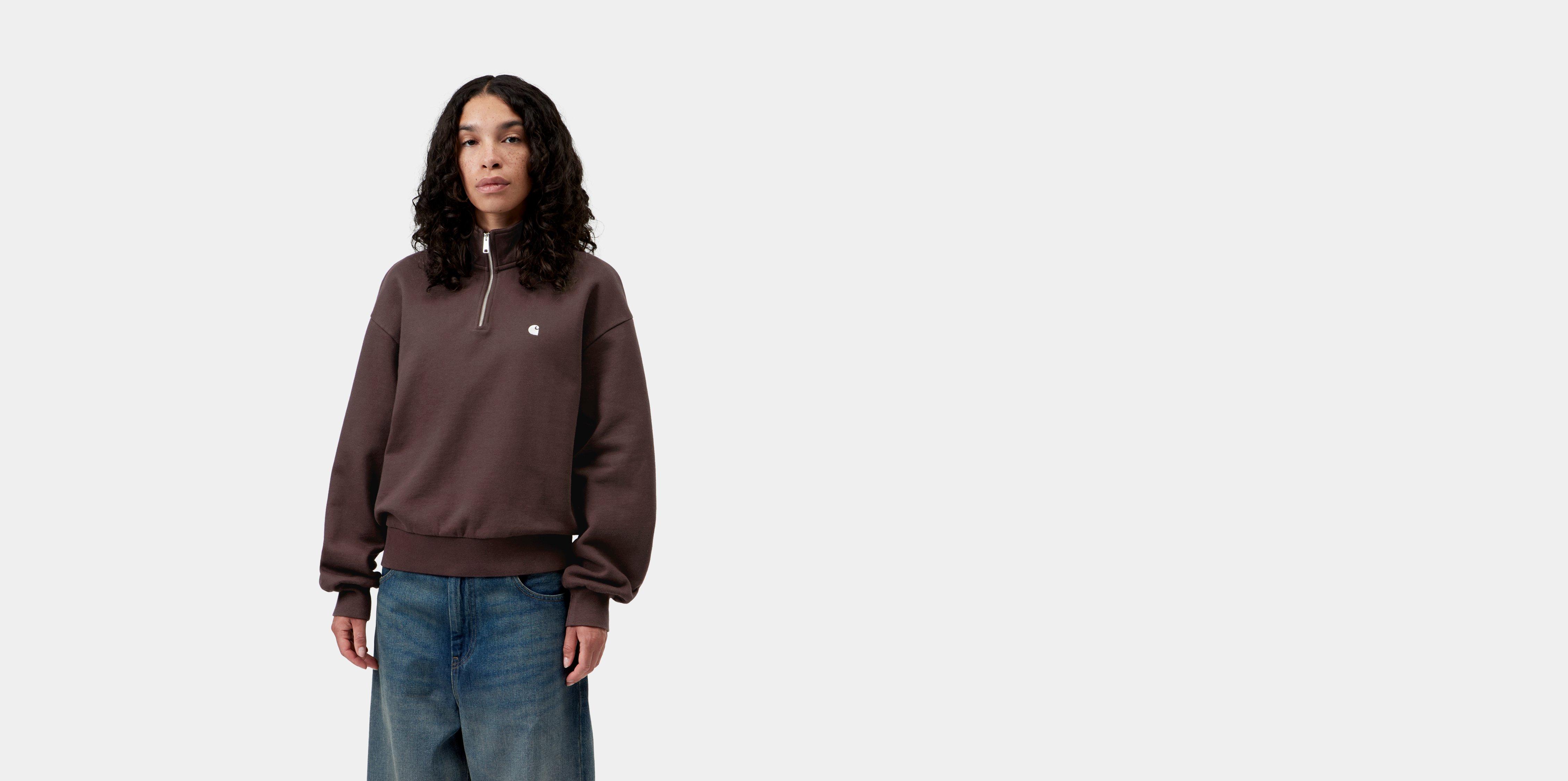 Carhartt WIP W' Casey High Neck Sweatshirt Palisander / Silver | brown | L | Women
