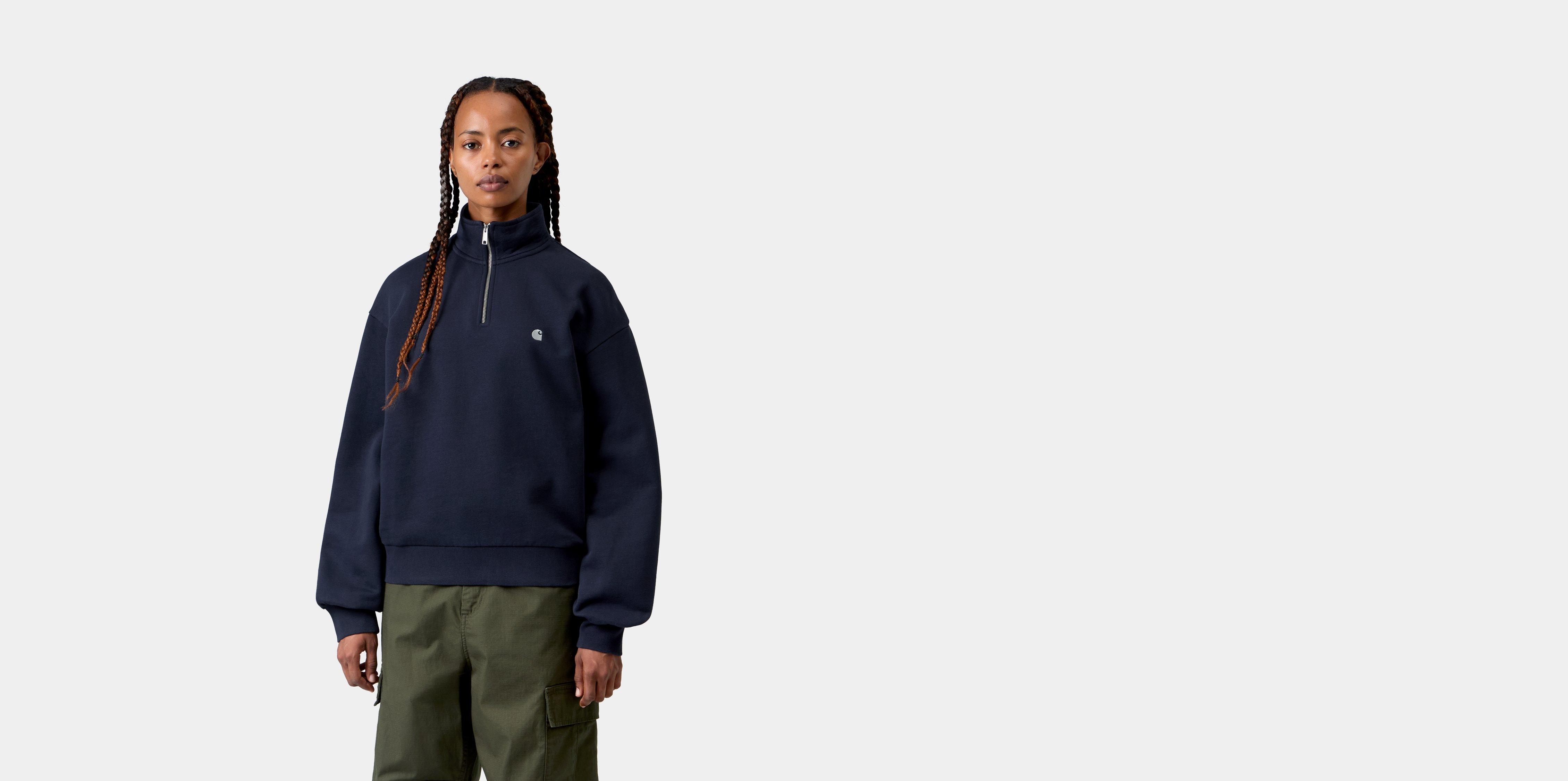 Carhartt WIP W' Casey High Neck Sweatshirt Dark Navy / Silver | blue | XS | Women
