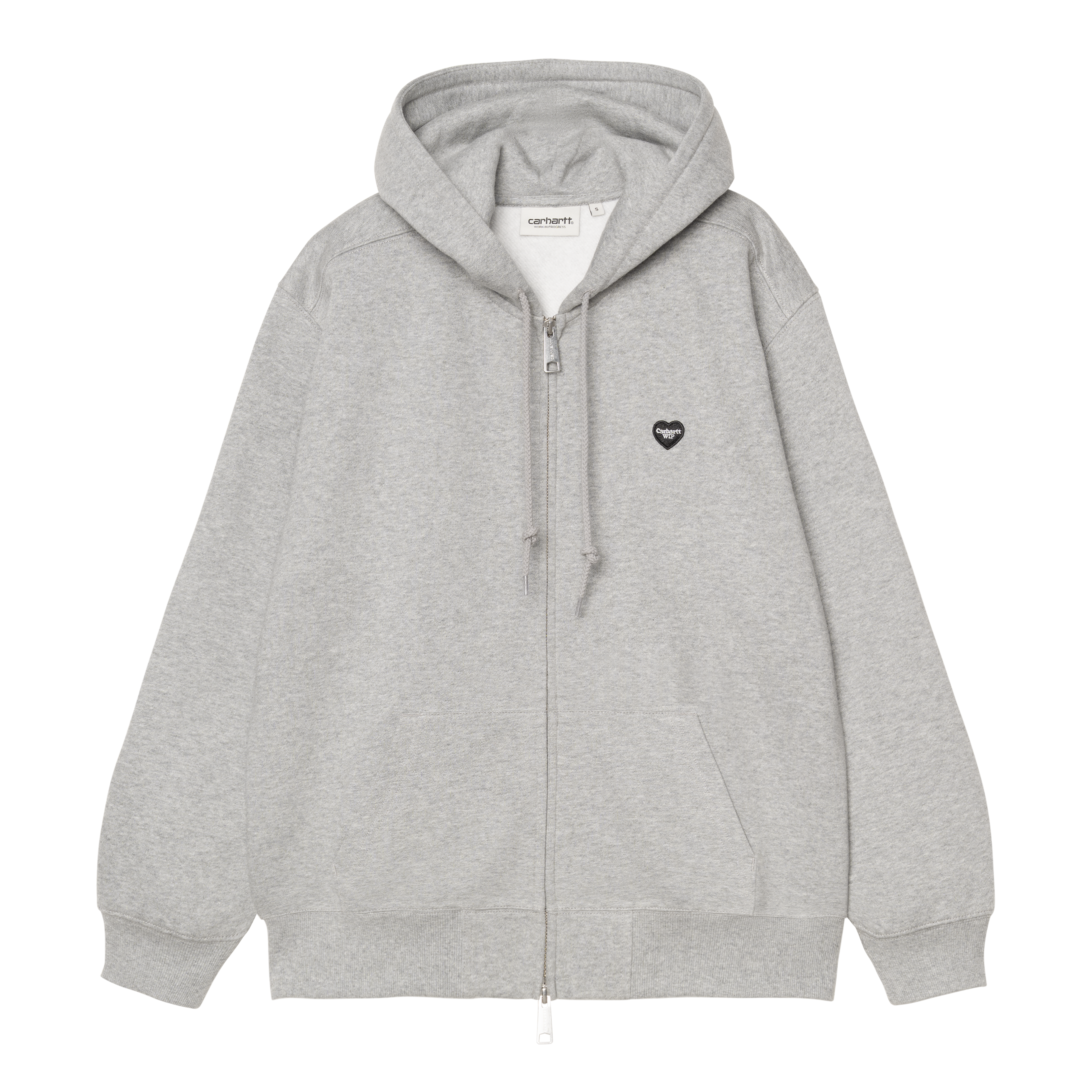Carhartt WIP Women's Hooded Small Heart Patch Jacket, Grey Heather
