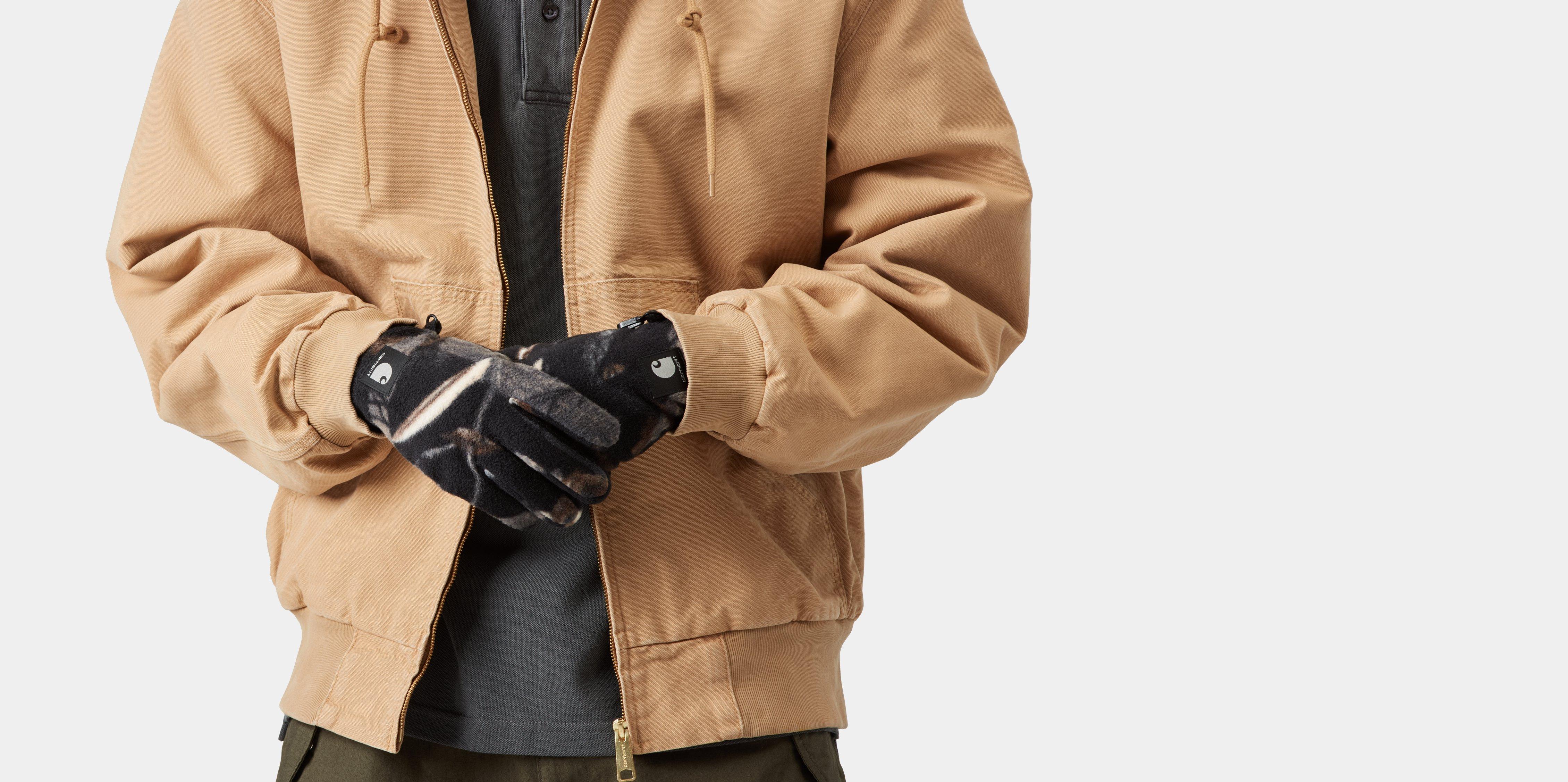 Carhartt WIP Blevin Gloves Camo Feather Tree, Black | multicolor|black|camo | S-M