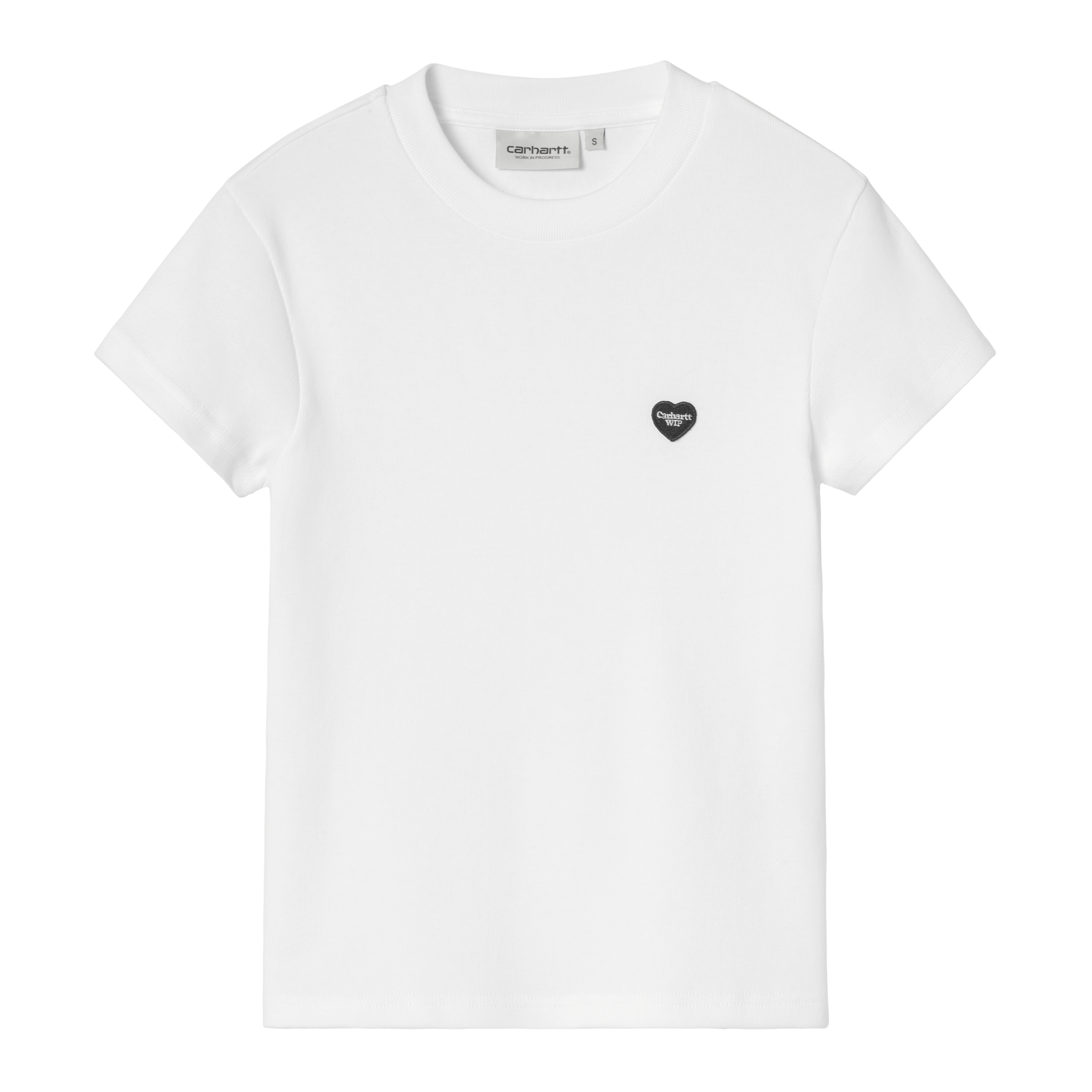 Carhartt WIP Women's S/S Small Heart Patch T-Shirt, White / Black