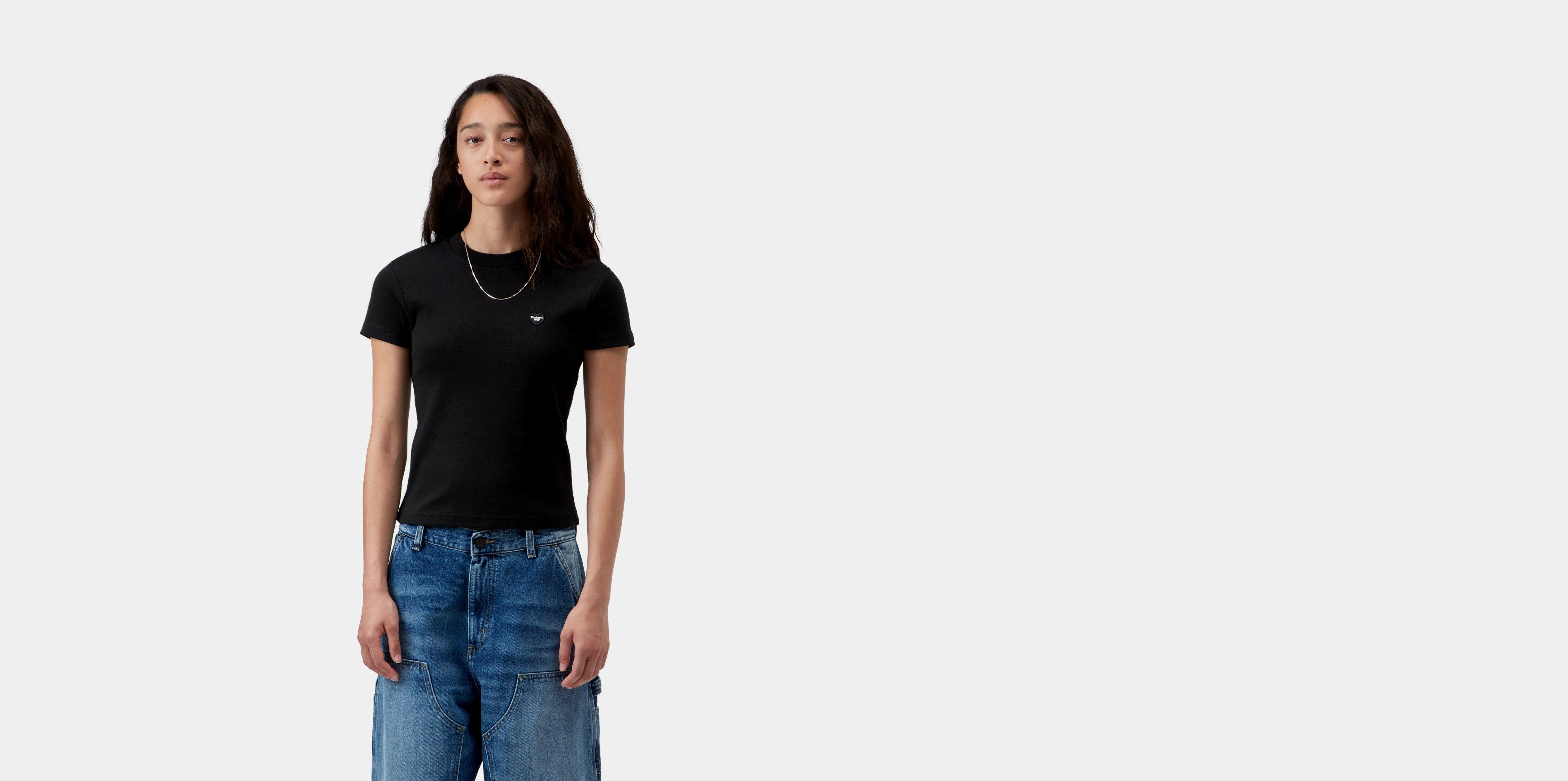 Carhartt WIP W' S/S Small Heart Patch T-Shirt Black / Black | M | Women