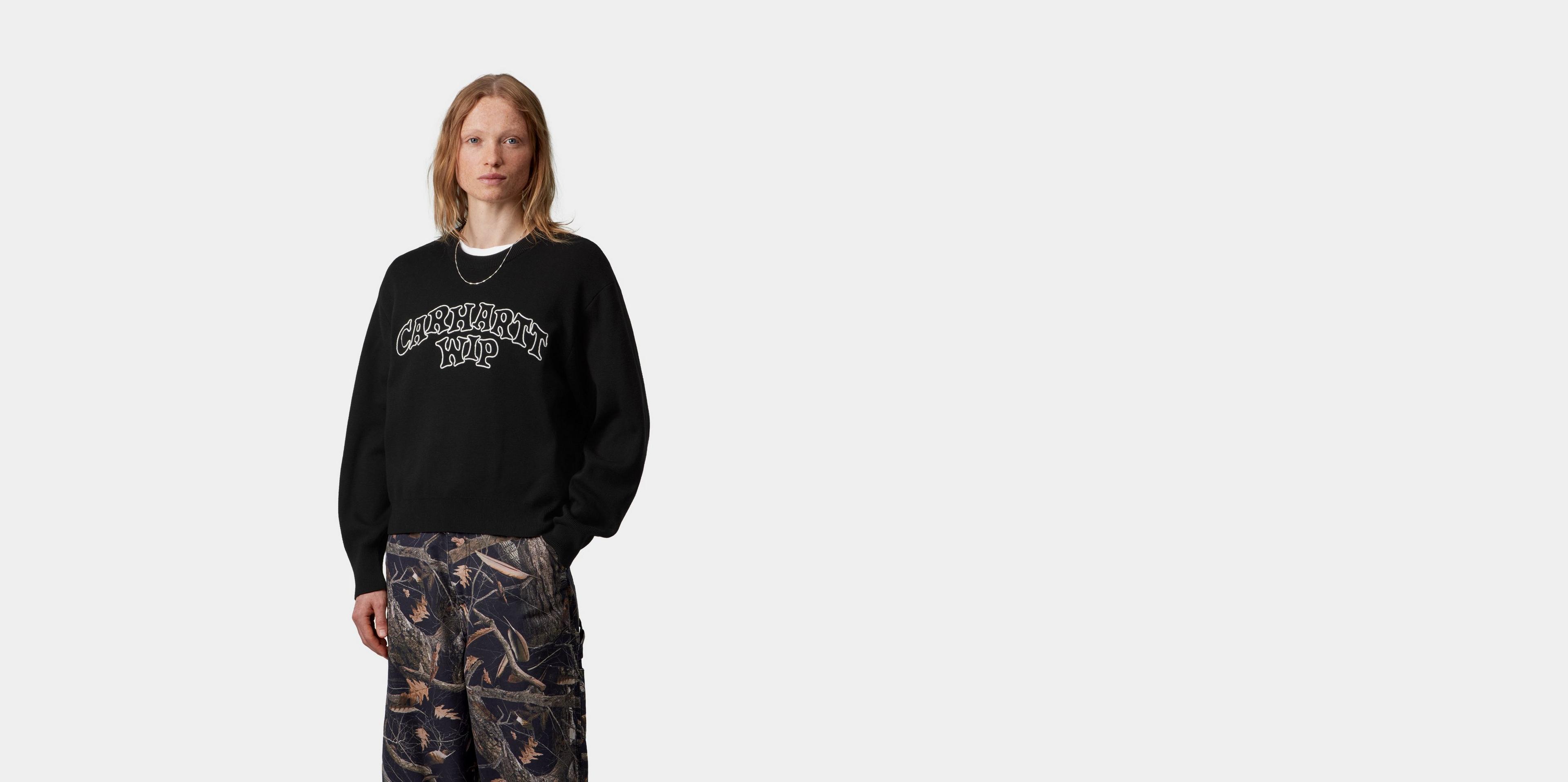 Carhartt WIP Women's Limn Script Sweater, Black / Wax | Official