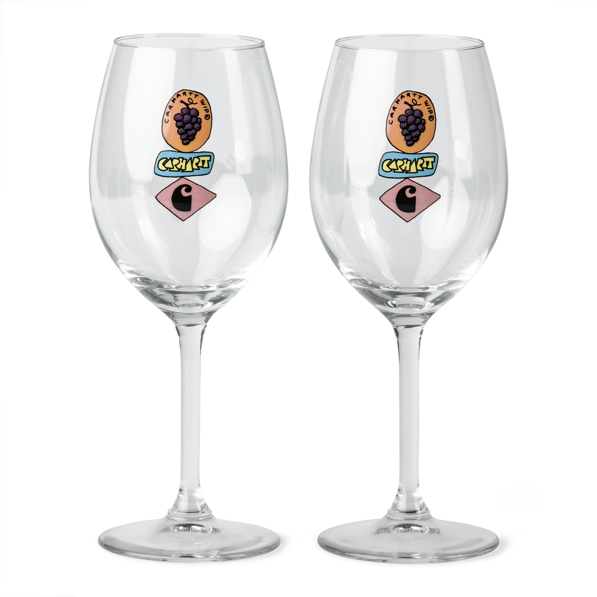 Stacked Grapes Wine Glass Set