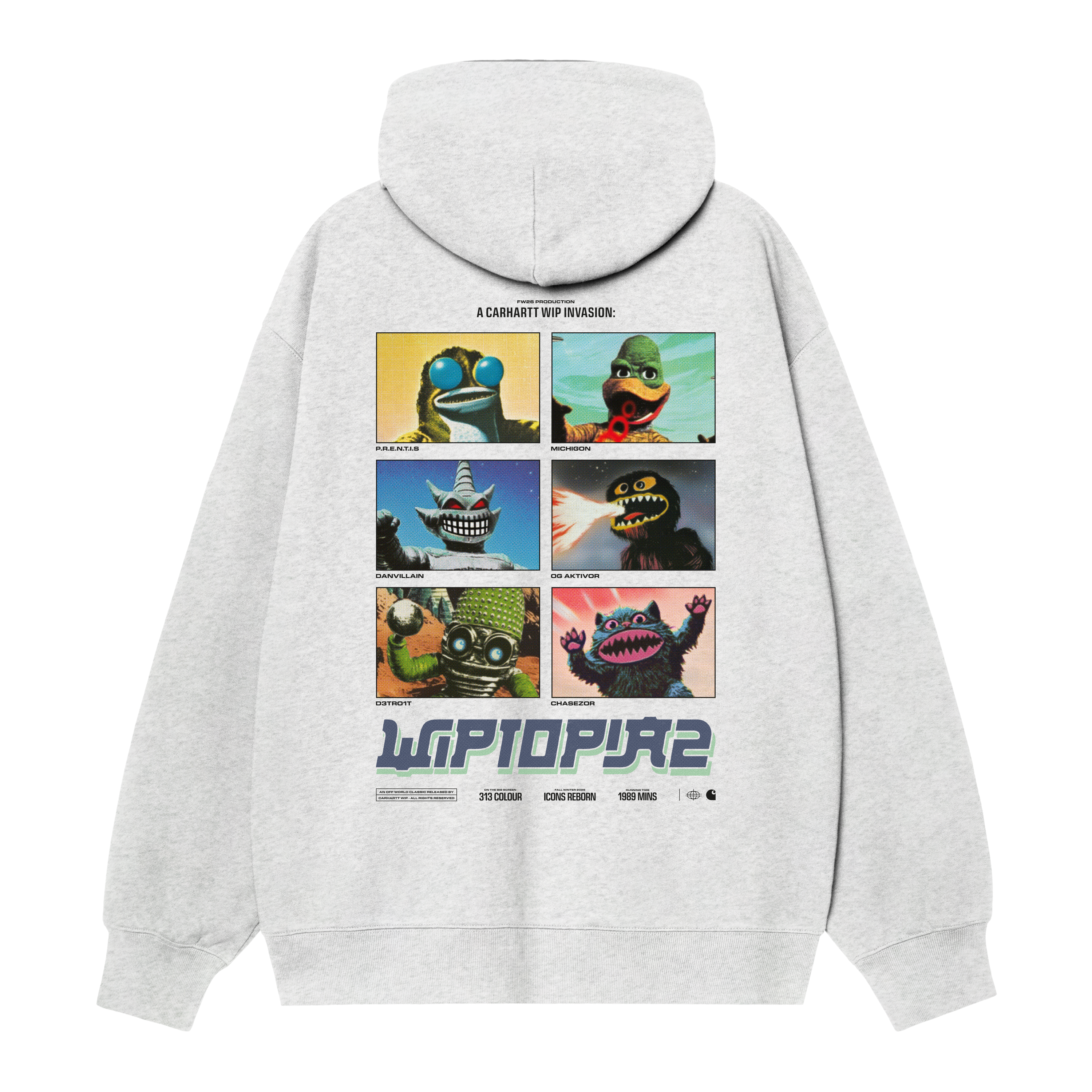 Carhartt WIP Hooded Wiptopia II Sweatshirt, Ash Heather | Official