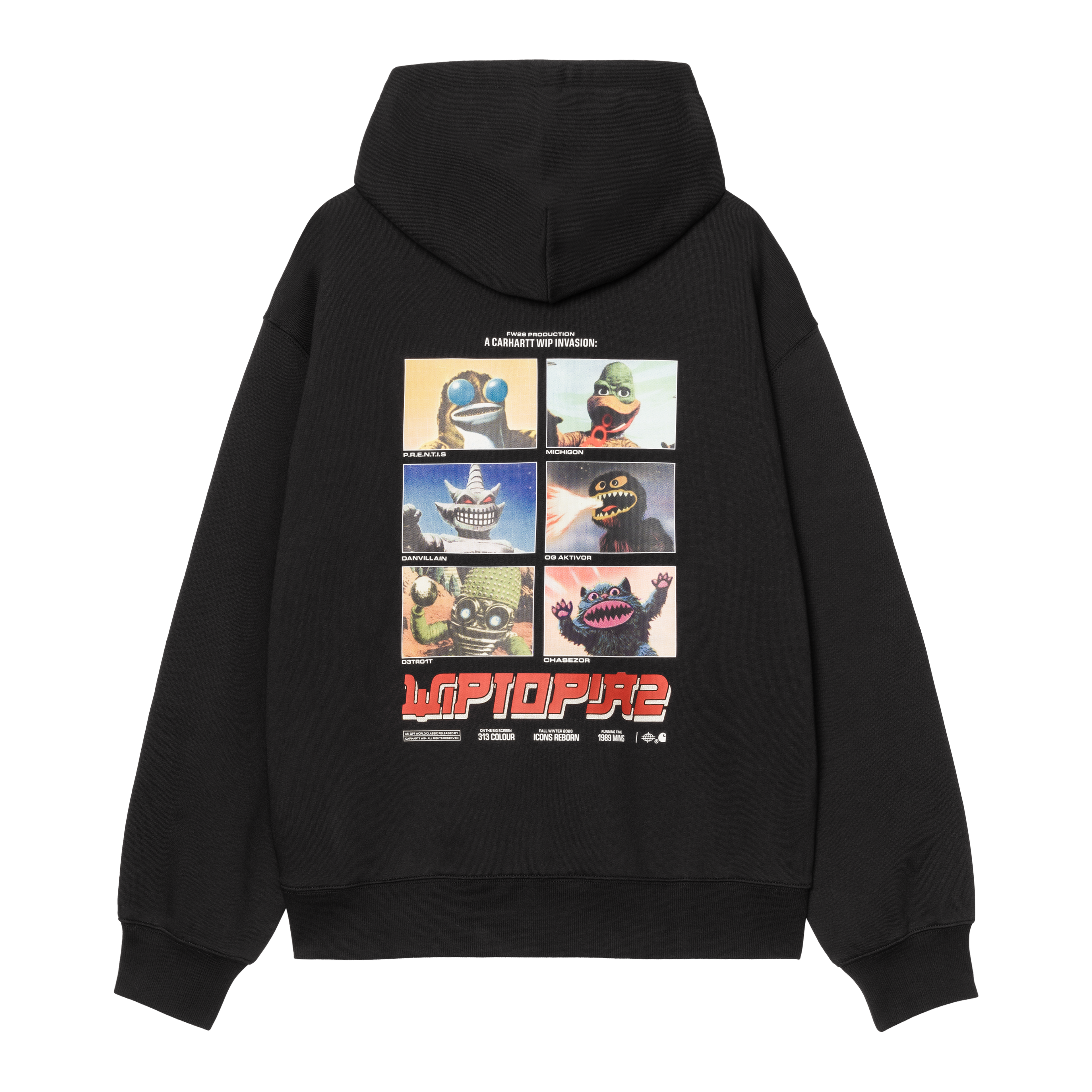 Carhartt WIP Hooded Wiptopia 2 Sweat, Black | Official Online Store