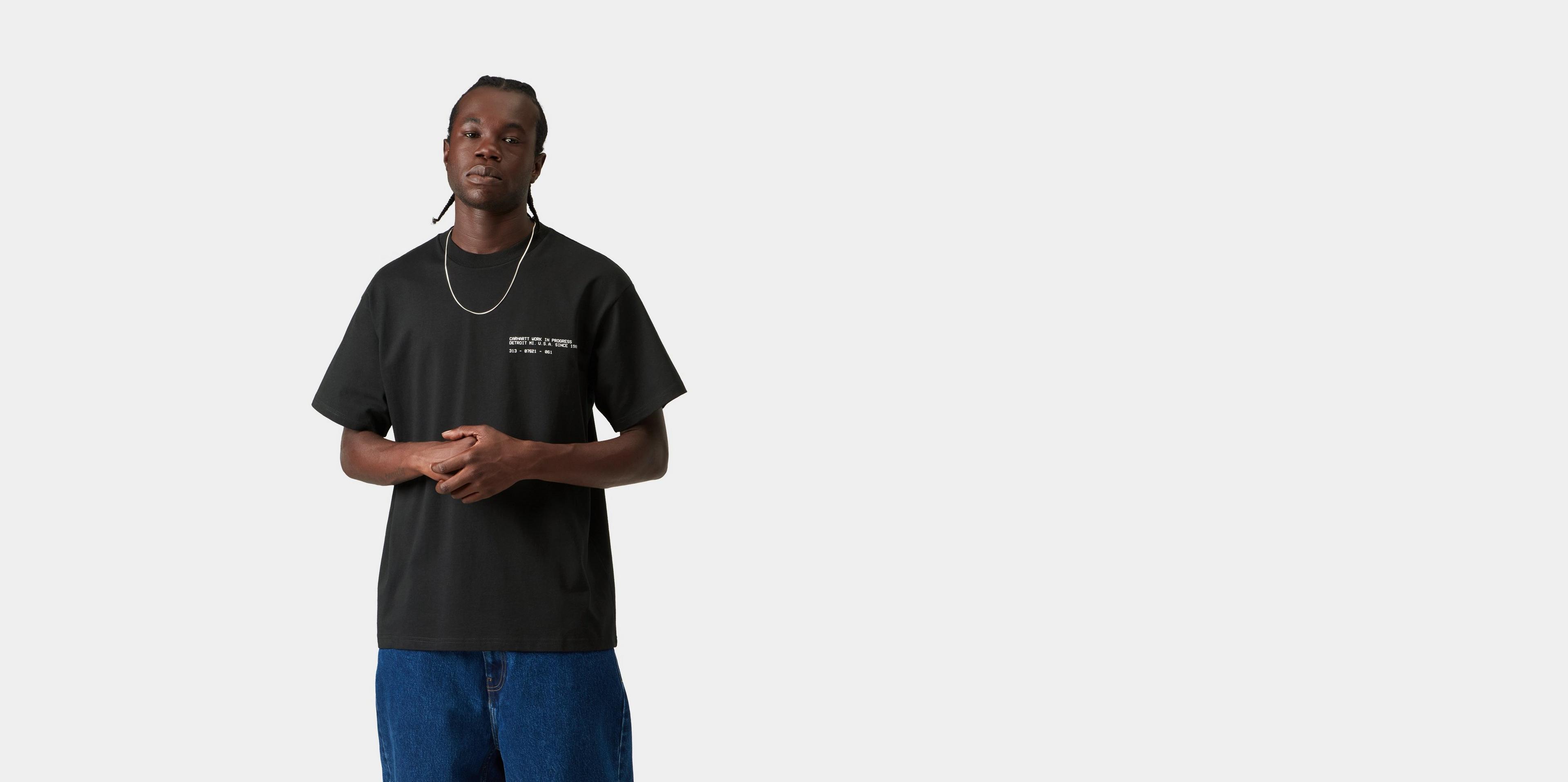 Carhartt WIP S/S Feather Progress T-Shirt, Black | Official Online