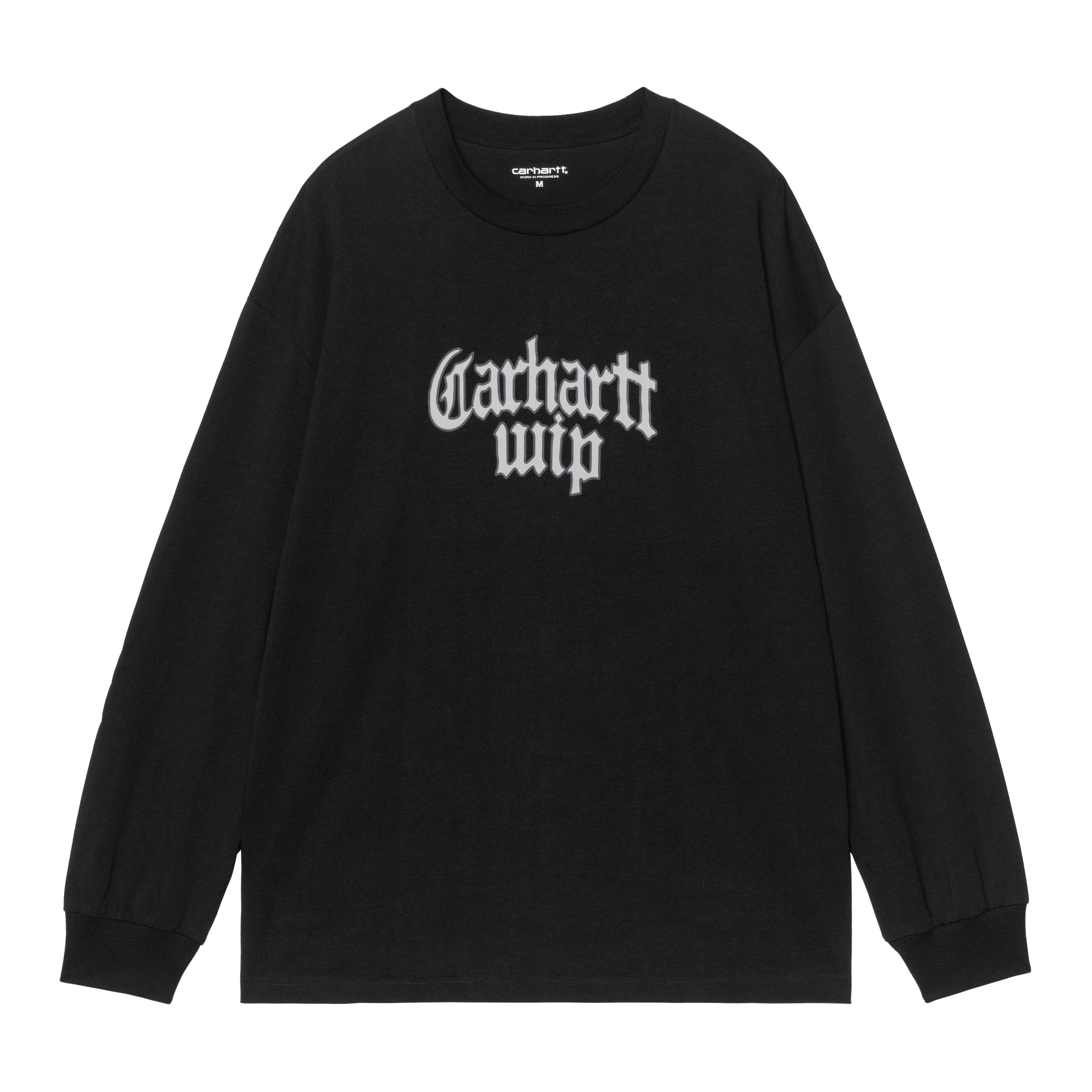 Carhartt WIP L/S Blackletter T-Shirt, Black | Official Online Store