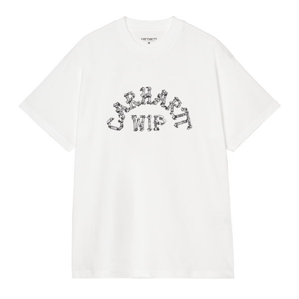 S/S Ribbon Script T-Shirt White