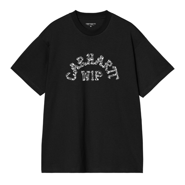 S/S Ribbon Script T-Shirt Black