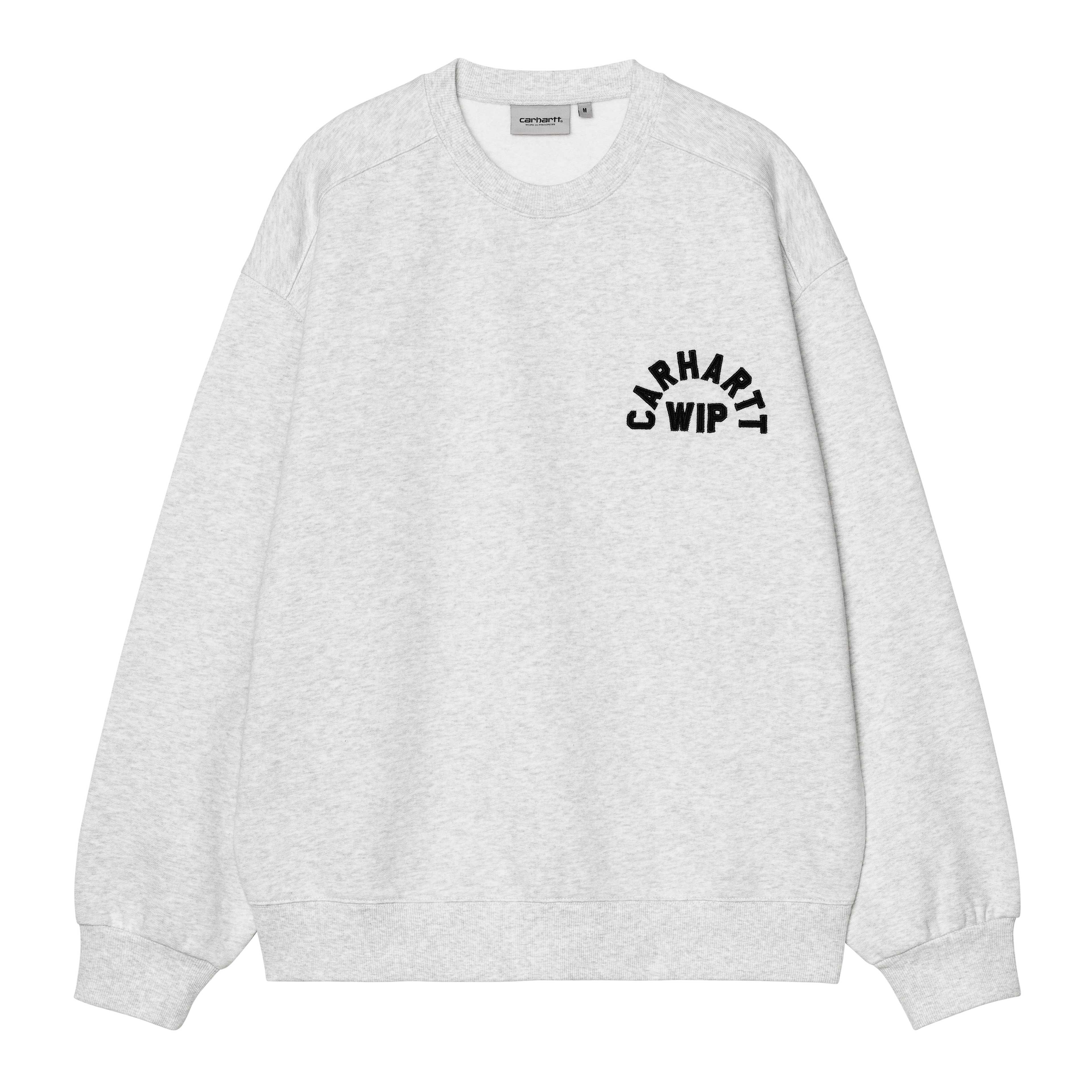 Carhartt WIP Arch Script Sweatshirt, Ash Heather / Dark Navy