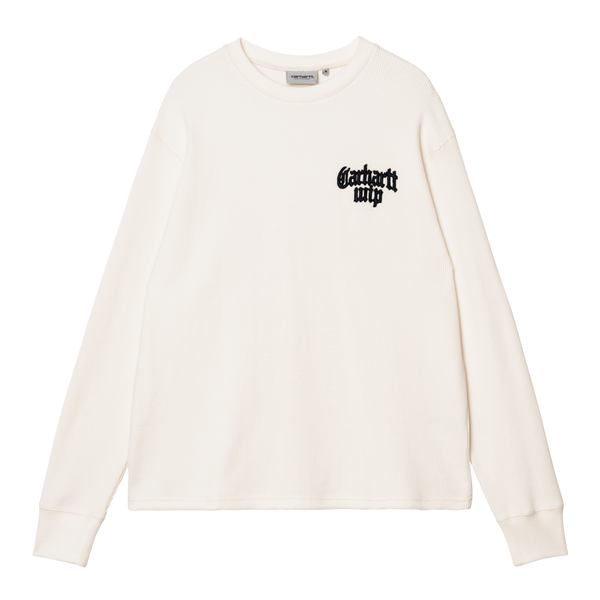 L/S Blackletter Waffle T-Shirt Wax / Black