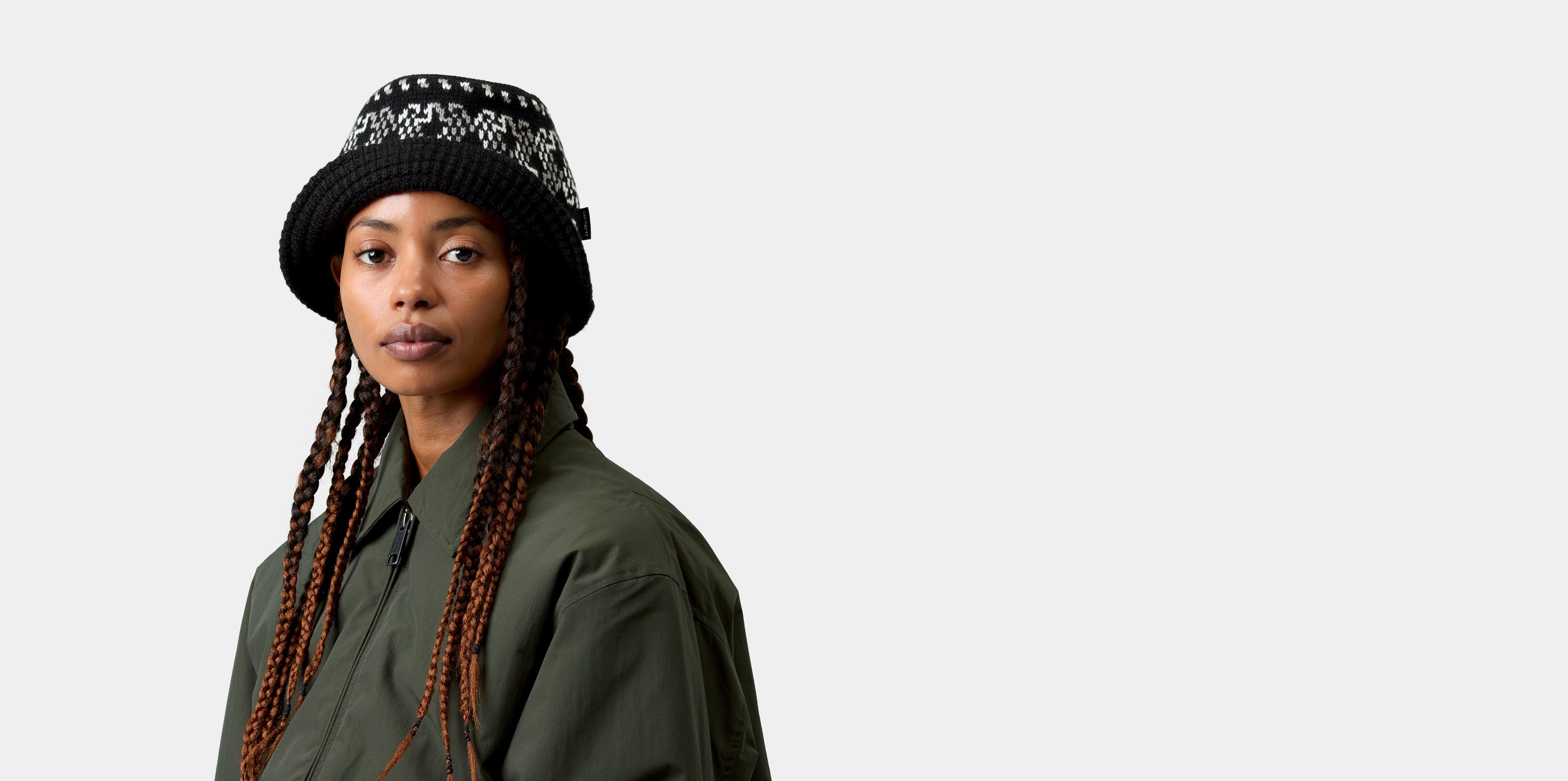 Carhartt WIP Bricky Man Knitted Bucket Hat Black | L-XL