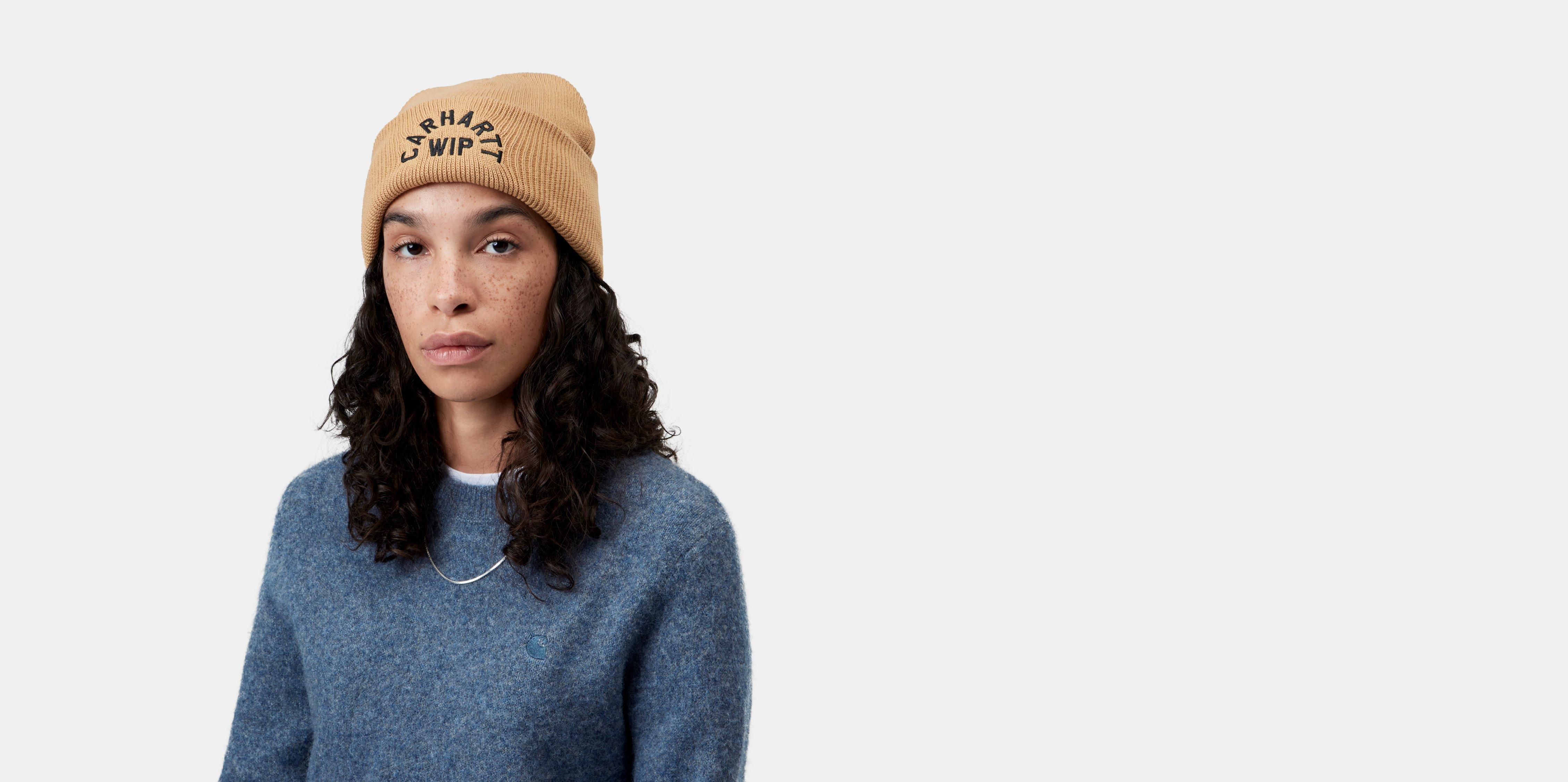 Carhartt WIP Arch Script Beanie WIP Dusty H / Black | brown